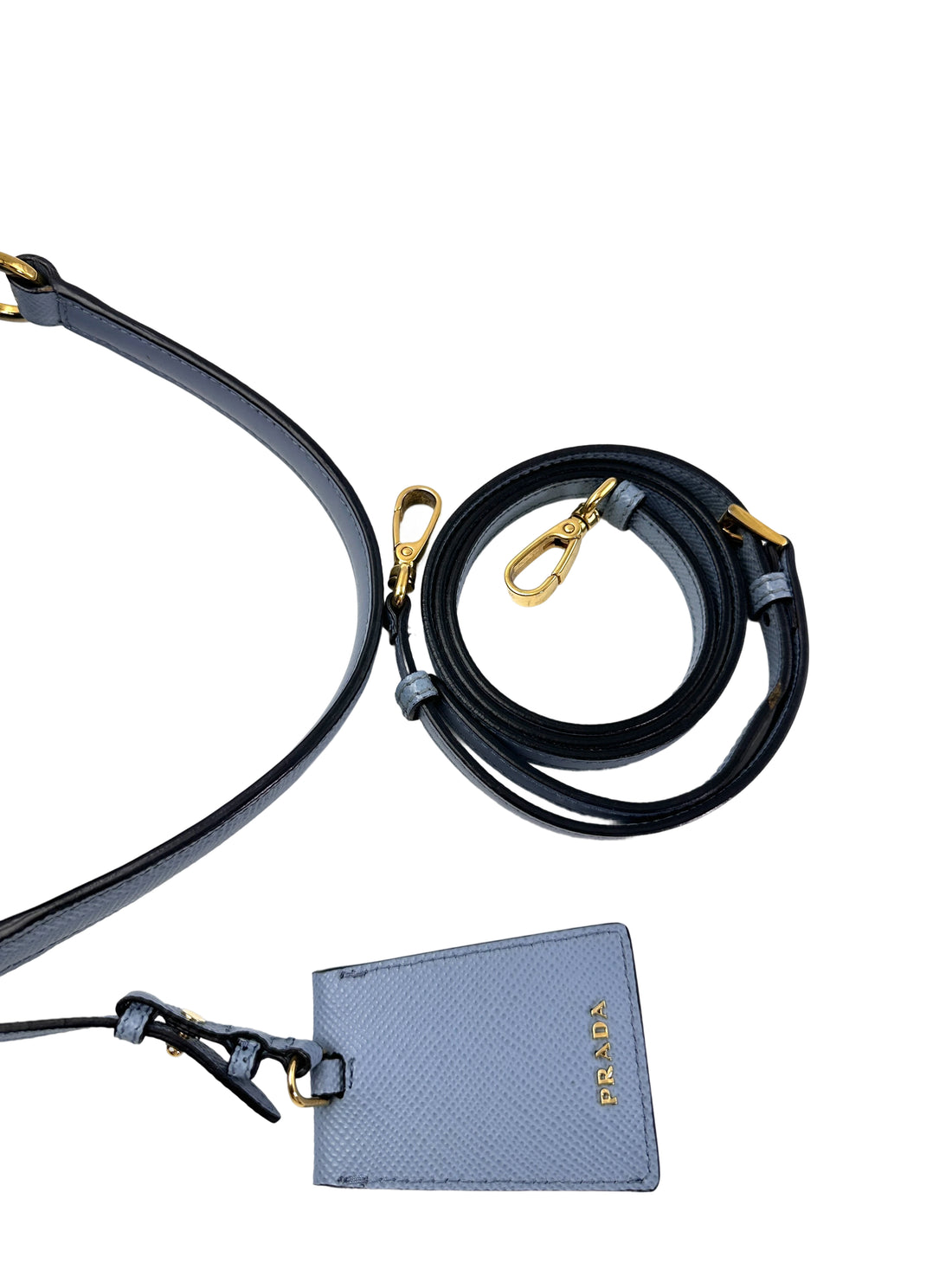 Prada Blue Saffiano Leather Bucket Bag PR327