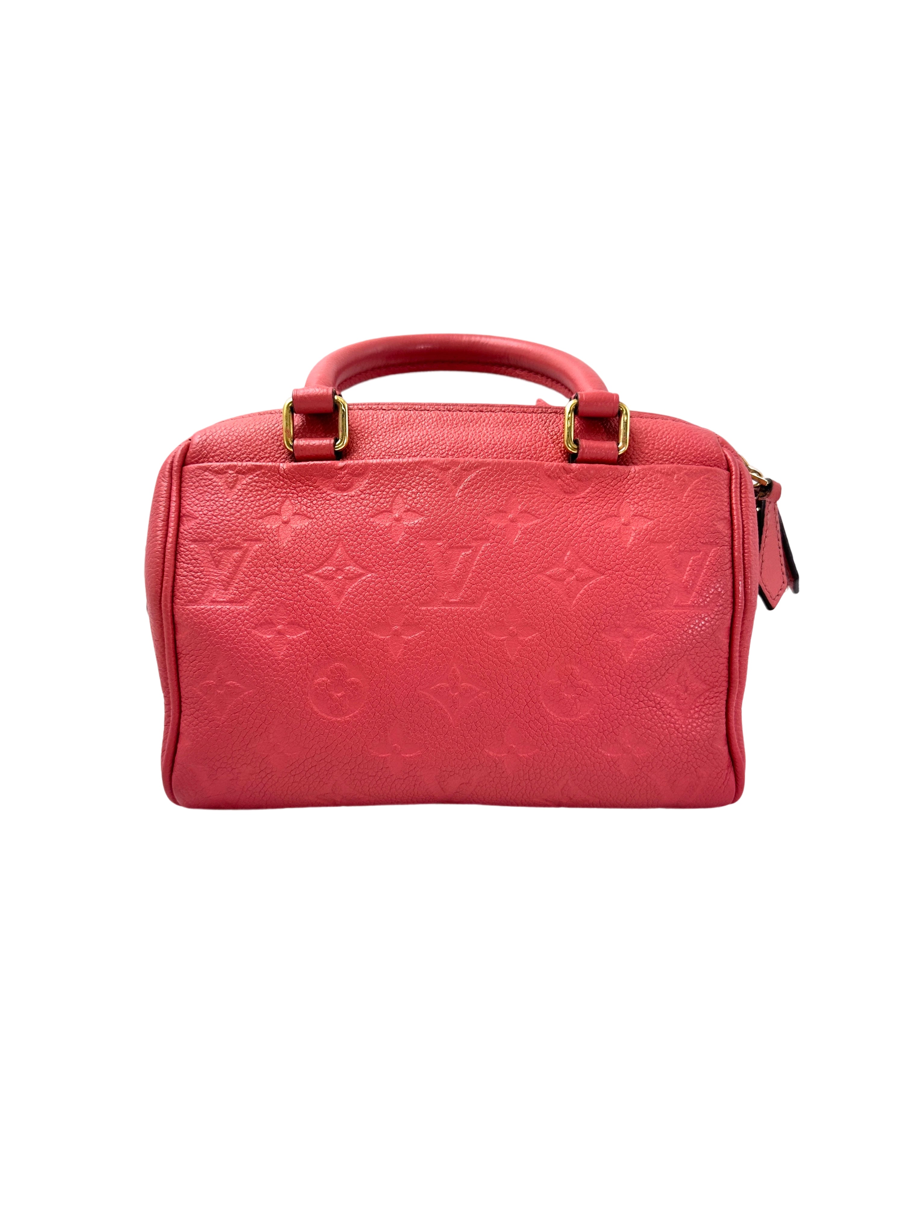 Louis Vuitton Speedy20 Pink Monogram Empreinte Leather Handle Bag LV2724