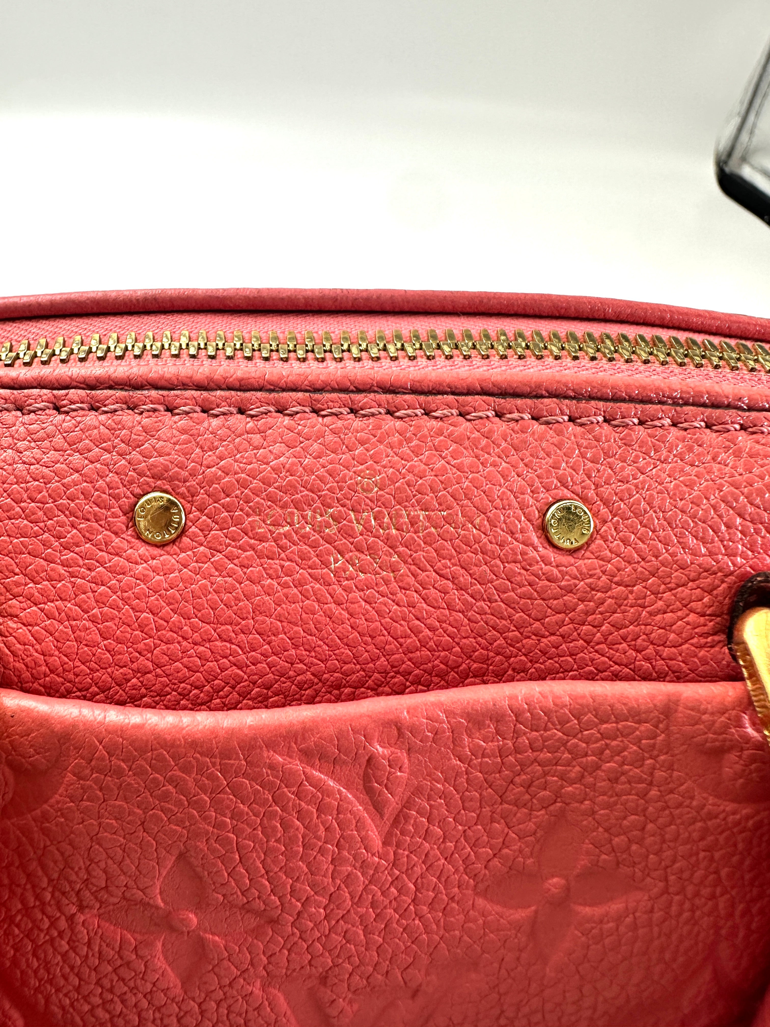 Louis Vuitton Speedy20 Pink Monogram Empreinte Leather Handle Bag LV2724