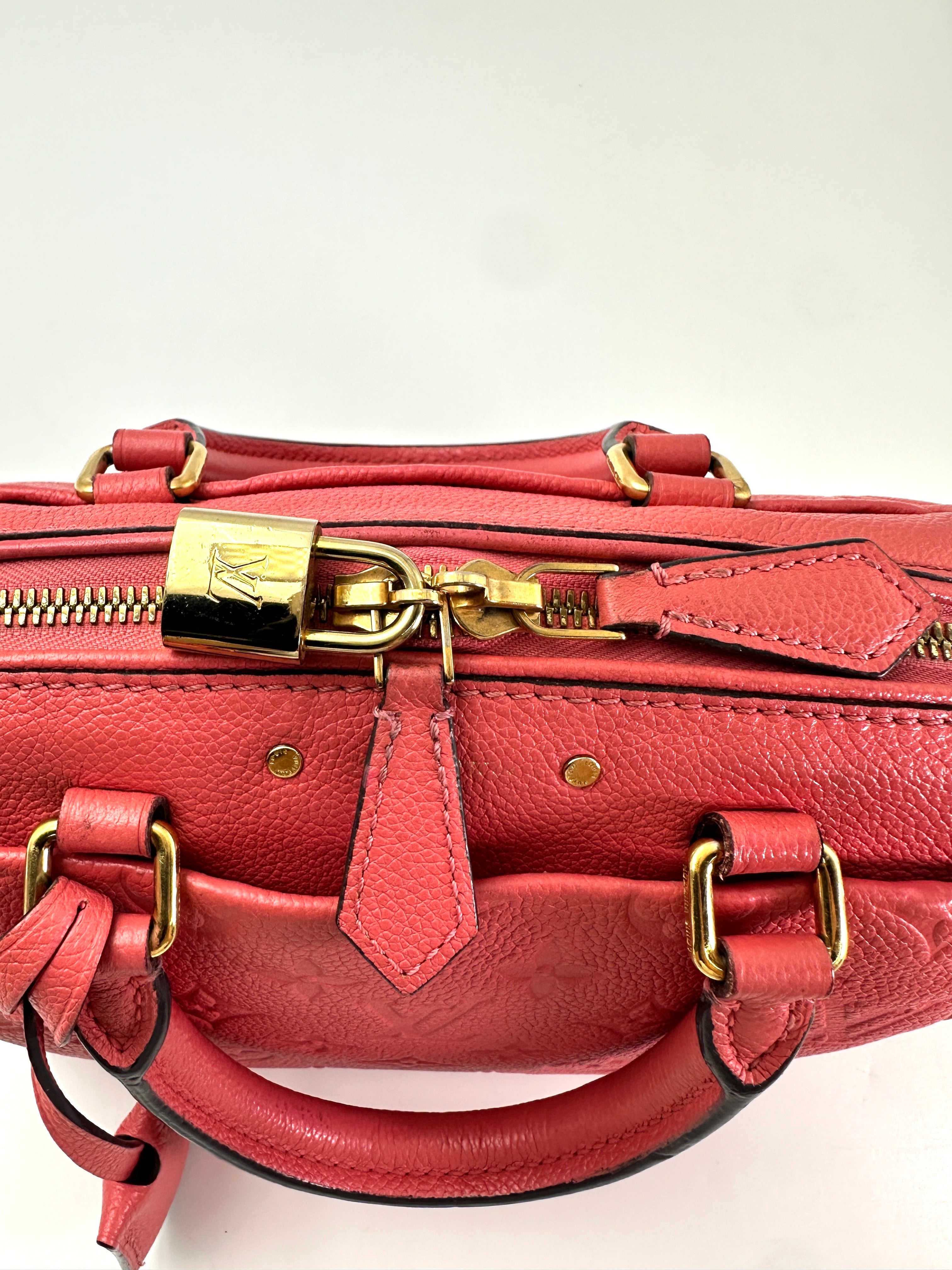 Louis Vuitton Speedy20 Pink Monogram Empreinte Leather Handle Bag LV2724