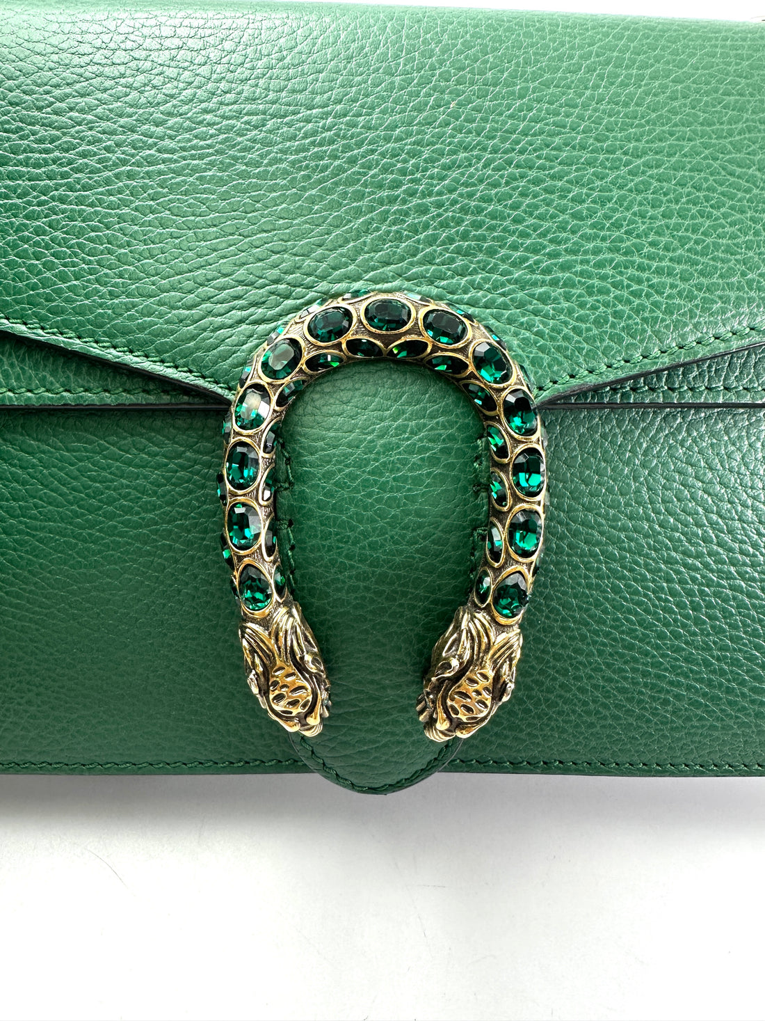 Gucci Dionysus Green Leather Medium Size Shoulder Bag GG983