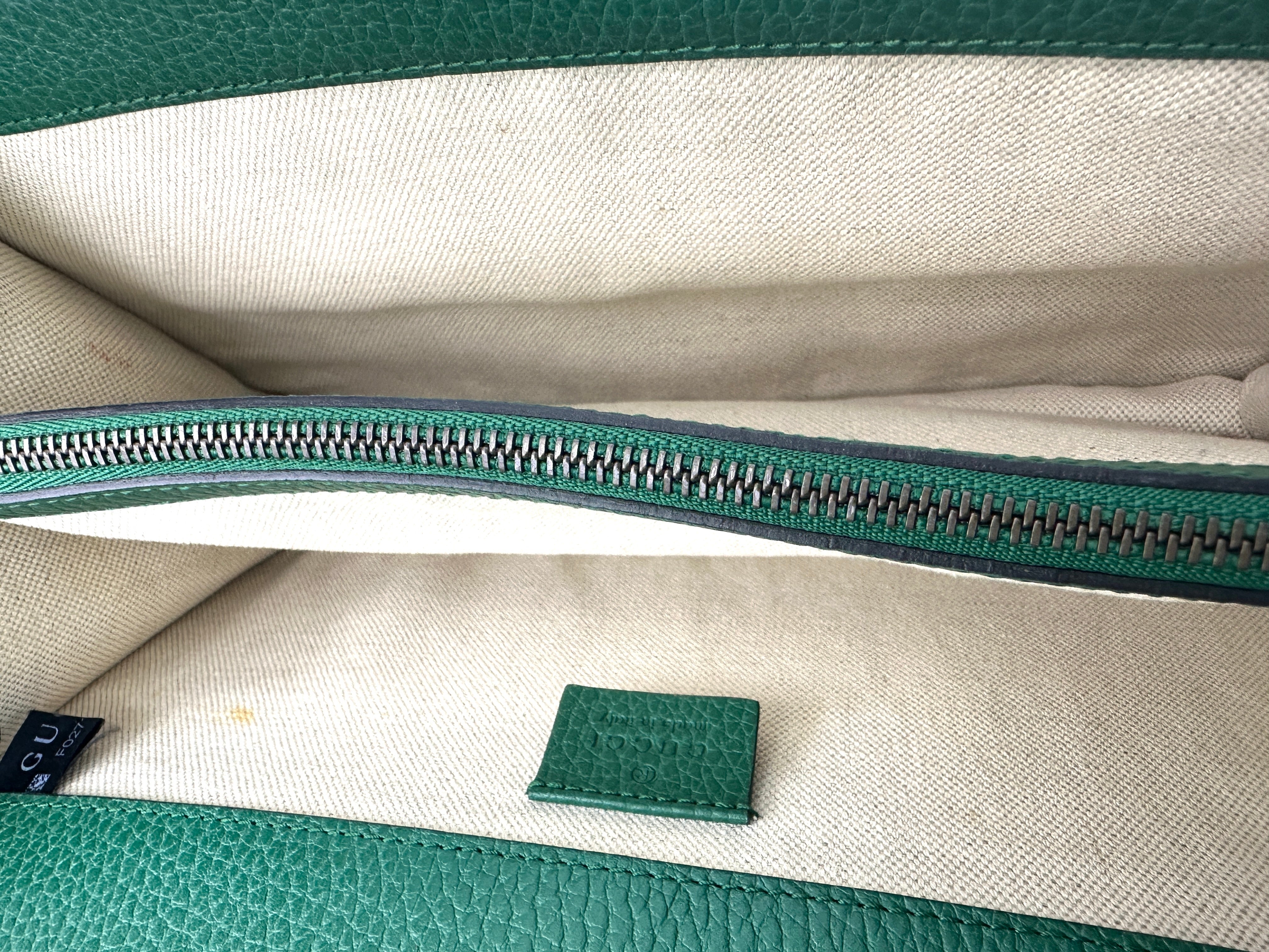 Gucci Dionysus Green Leather Medium Size Shoulder Bag GG983