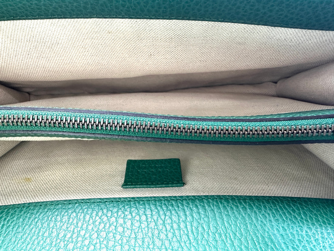Gucci Dionysus Green Leather Medium Size Shoulder Bag GG983