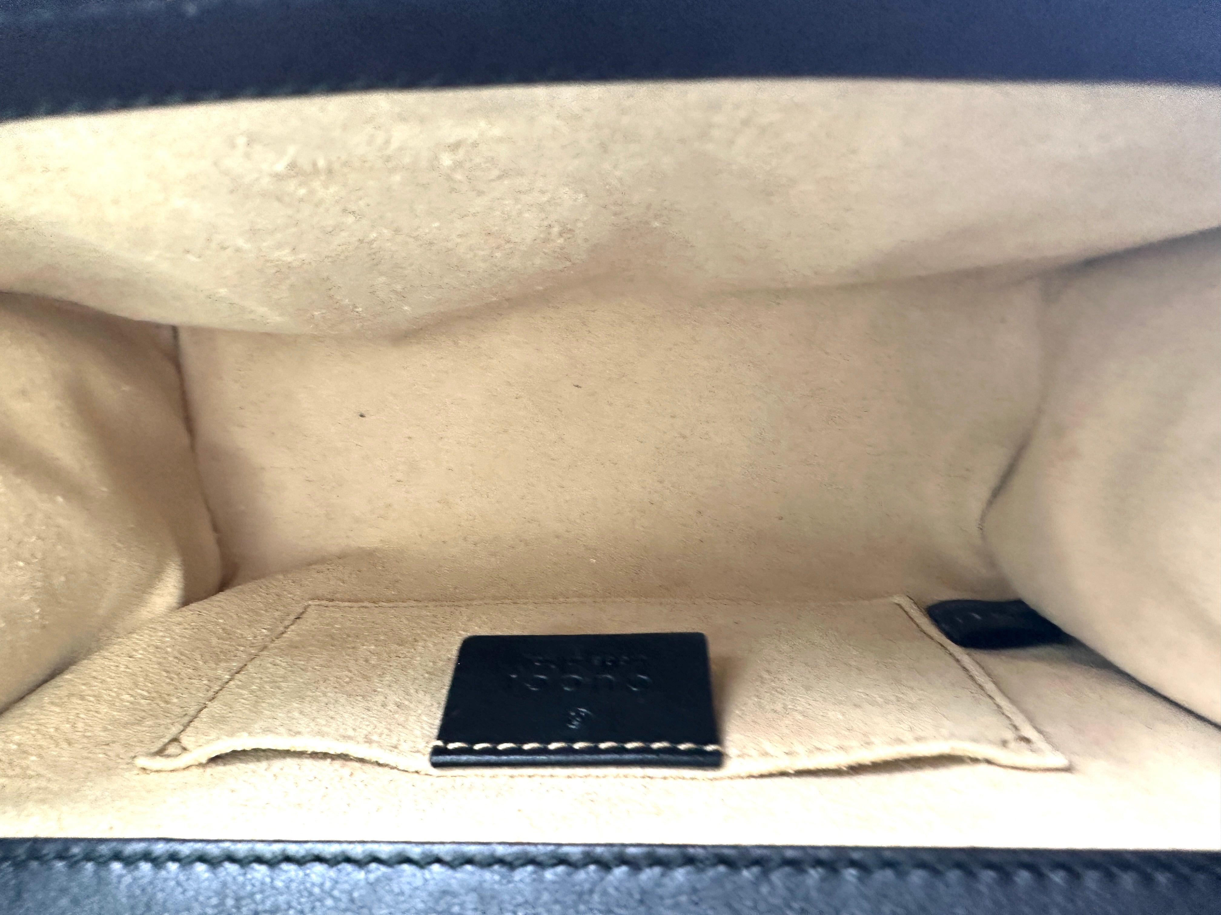 Gucci Padlock Bee Star GG Canvas Leather Shoulder Bag GG980