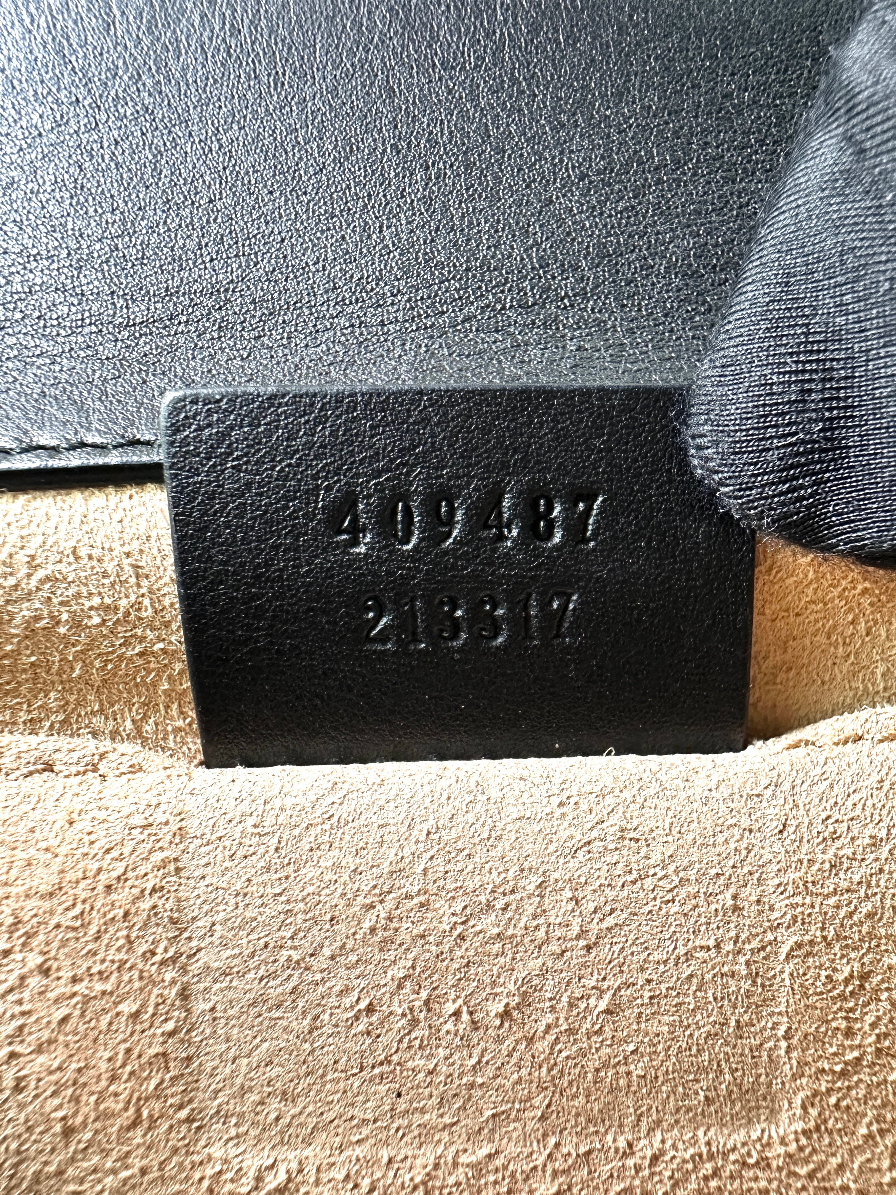 Gucci Padlock Bee Star GG Canvas Leather Shoulder Bag GG980