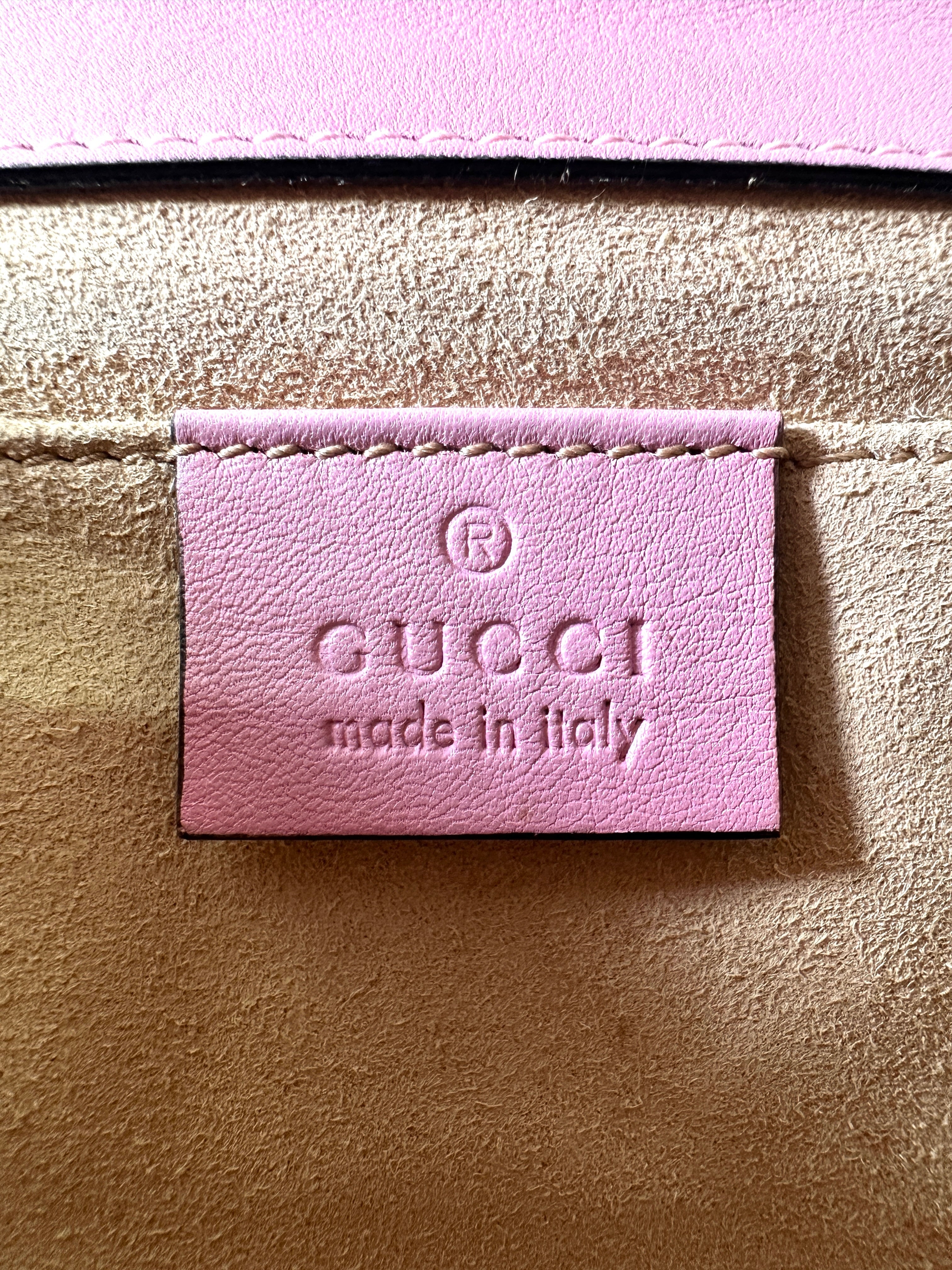 Gucci Padlock GG Supreme Monogram Strawberry Shoulder Bag GG977