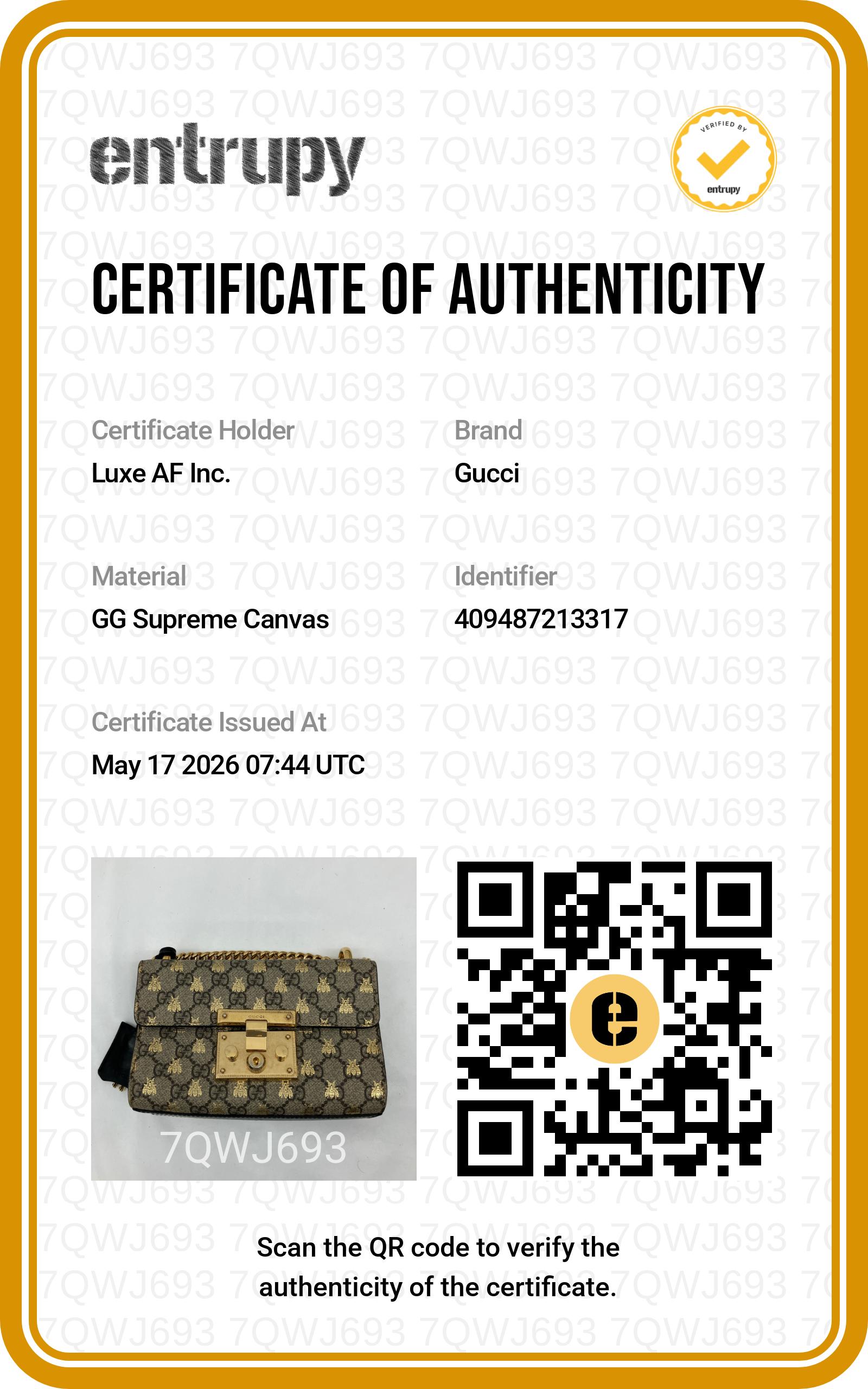 Gucci Padlock Bee Star GG Canvas Leather Shoulder Bag GG980