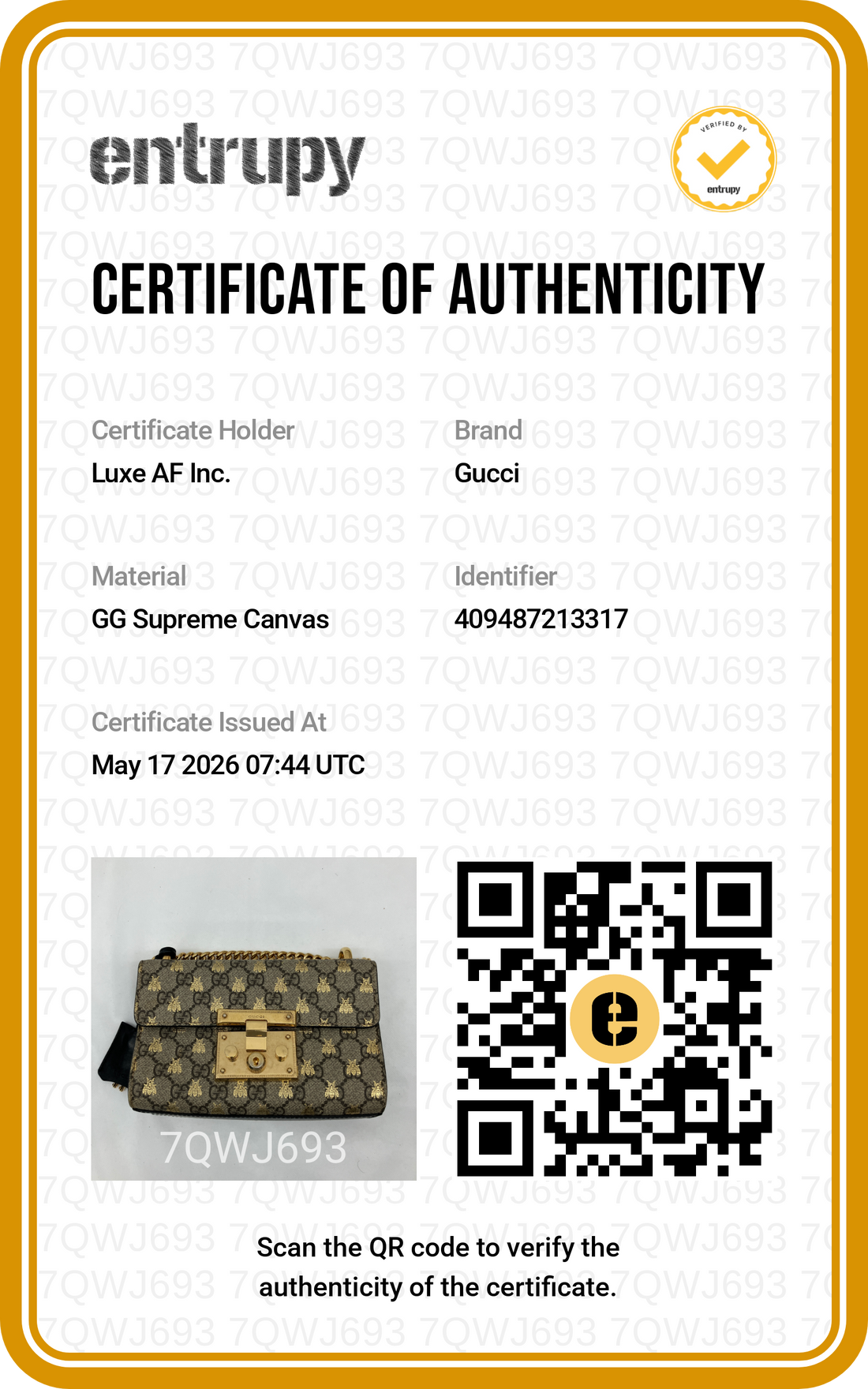 Gucci Padlock Bee Star GG Canvas Leather Shoulder Bag GG980