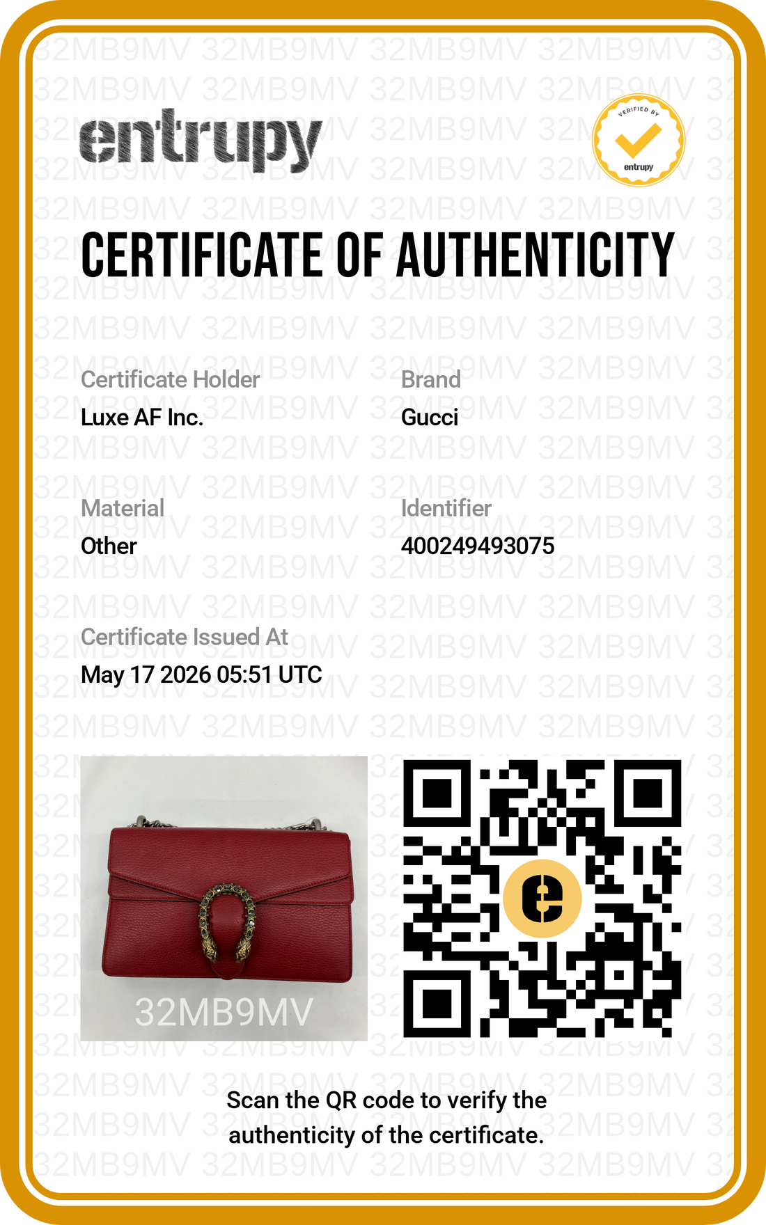 Gucci Dionysus Red Leather Medium Size Shoulder Bag GG976