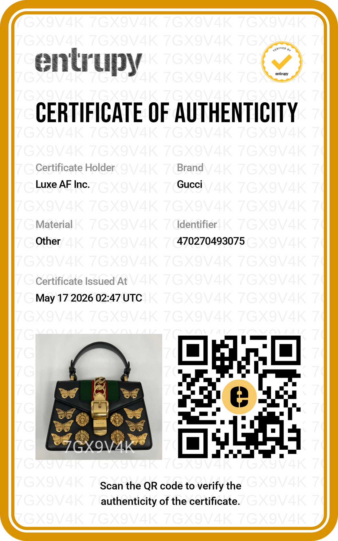 Gucci Sylvie Black Leather Small Size Shoulder Bag With Gold Butterfly & Lion Head Hardware GG1041