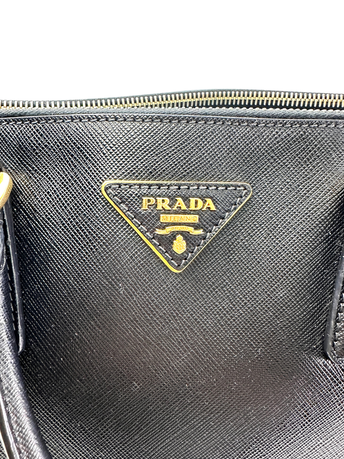 Prada Galleria Black Saffiano Leather Large Size Handle Bag PR334