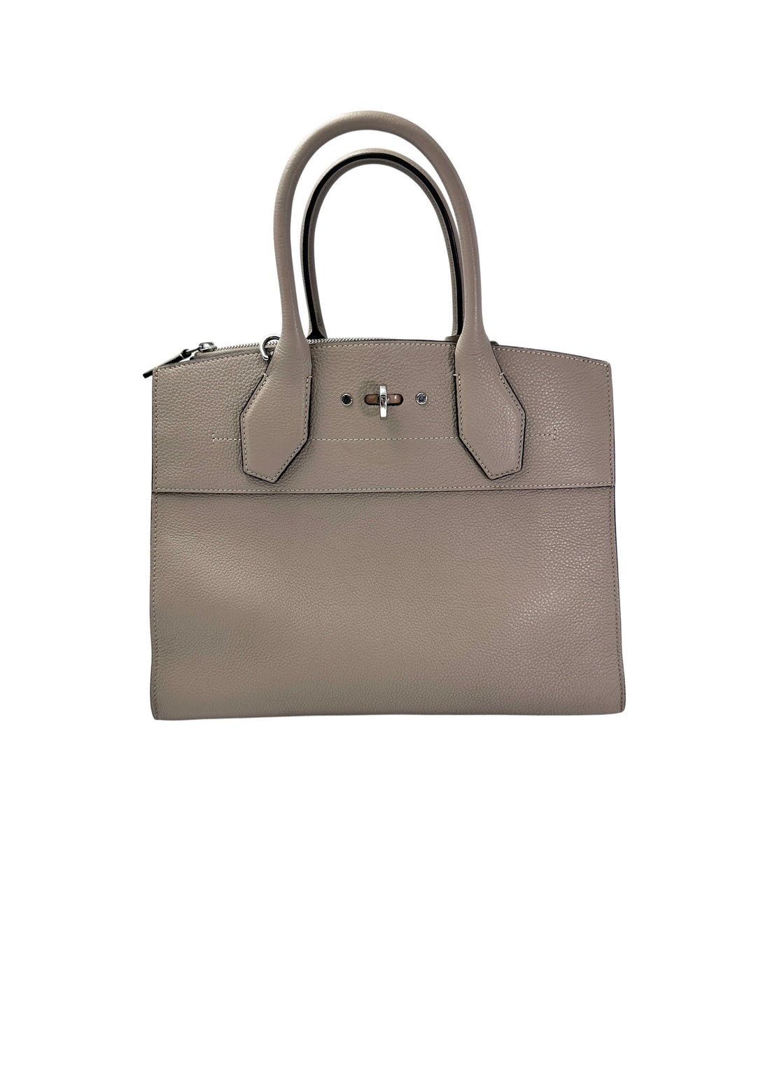 Louis Vuitton City Steamer Beige Grained Leather Handle Bag LV2731