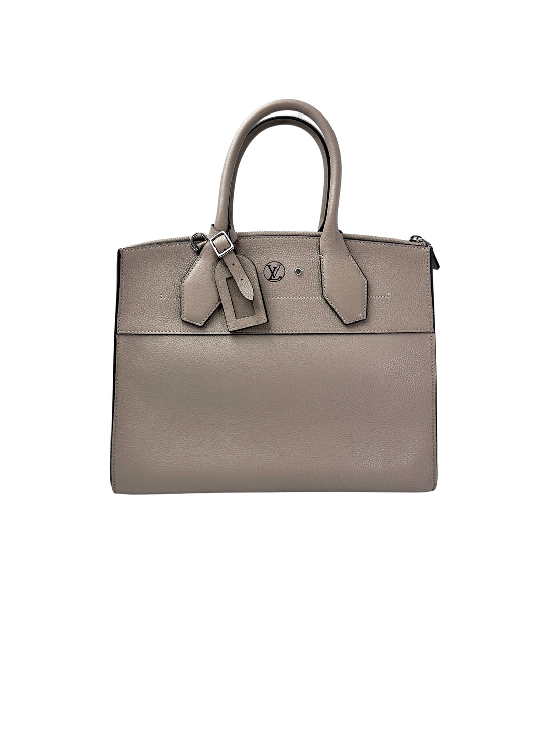 Louis Vuitton City Steamer Beige Grained Leather Handle Bag LV2731