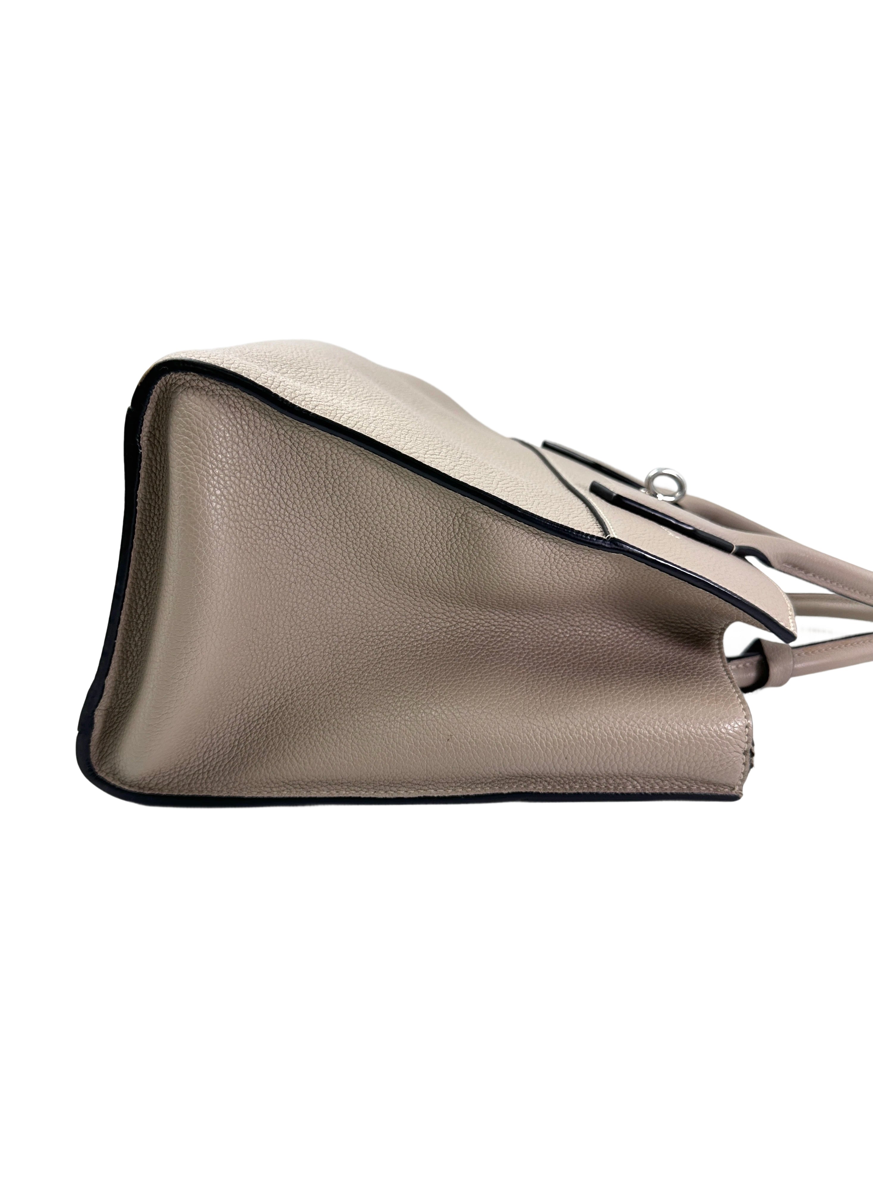 Louis Vuitton City Steamer Beige Grained Leather Handle Bag LV2731