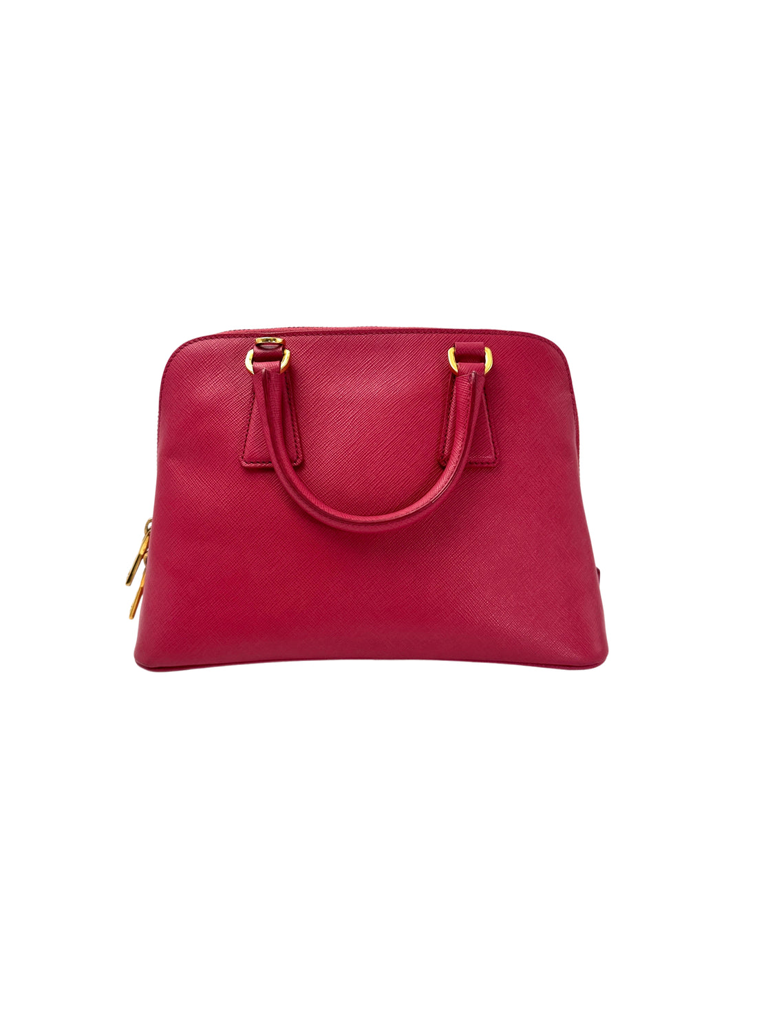 Prada Promenade Pink Saffiano Leather Small Size Handle Bag PR328