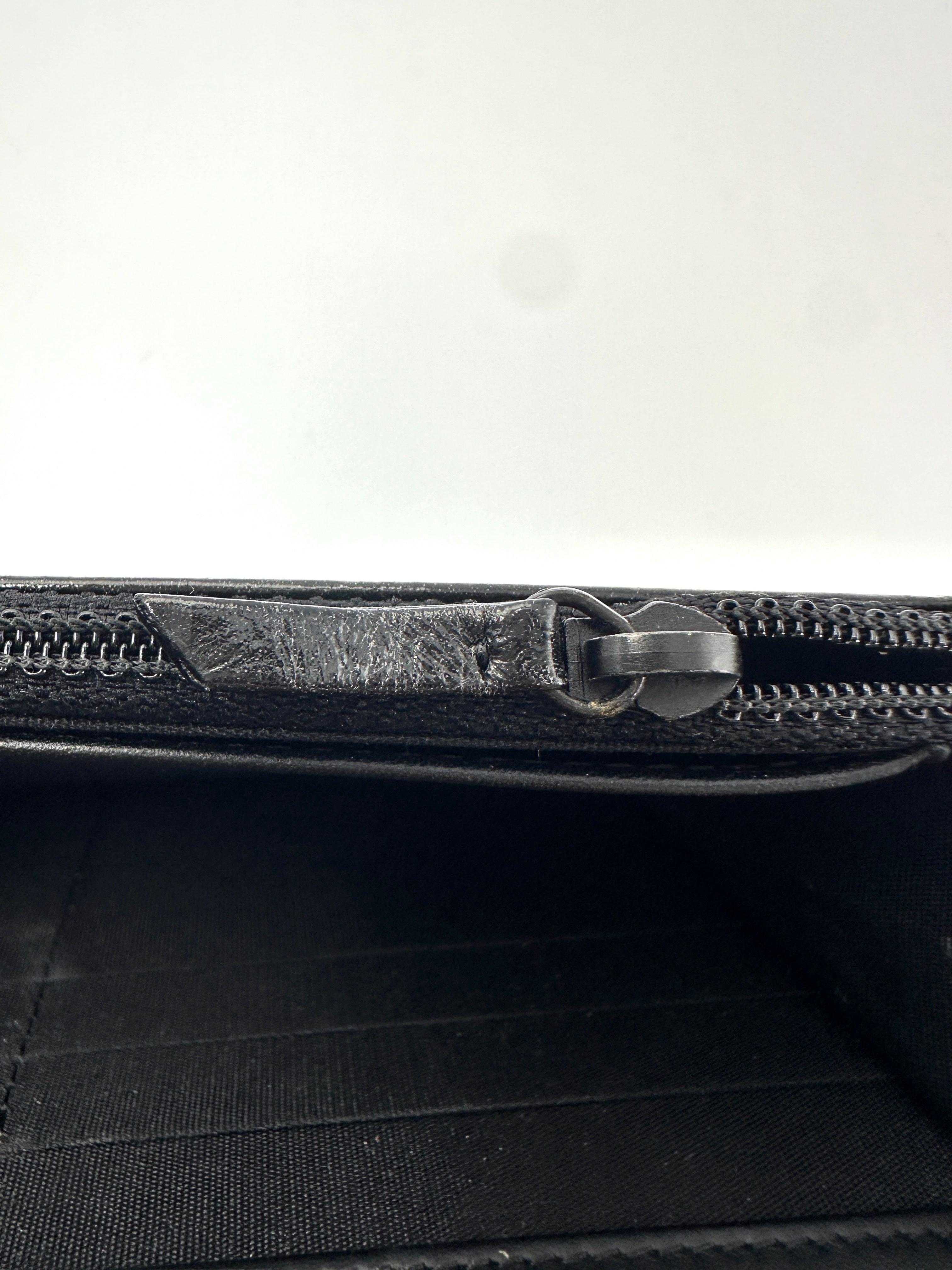 Chanel LeBoy Black Quilted Leather Wallet On Chain With Silver Buckle(19***82) CC1955