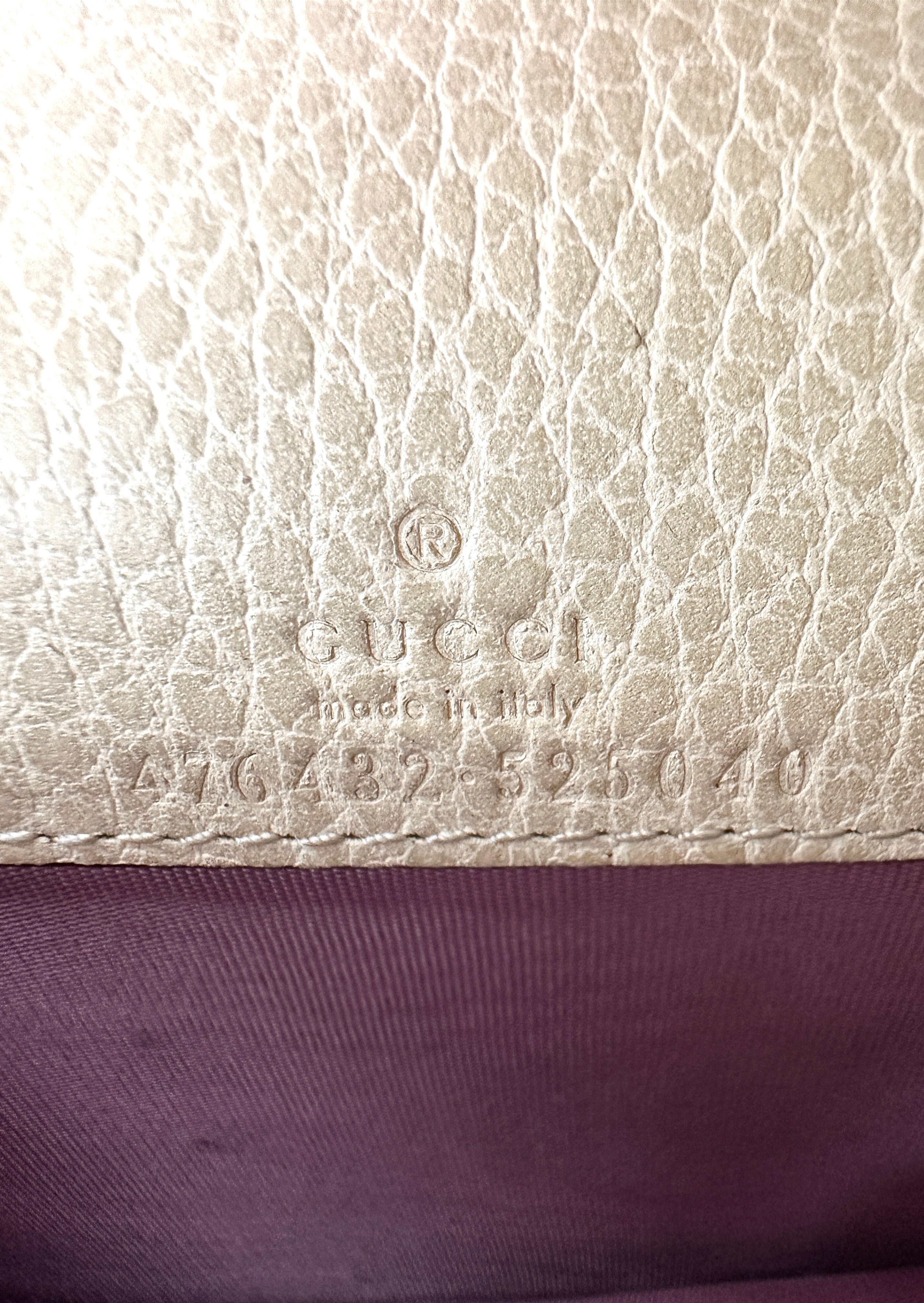 Gucci Dionysus White Leather Mini Shoulder Bag GG985