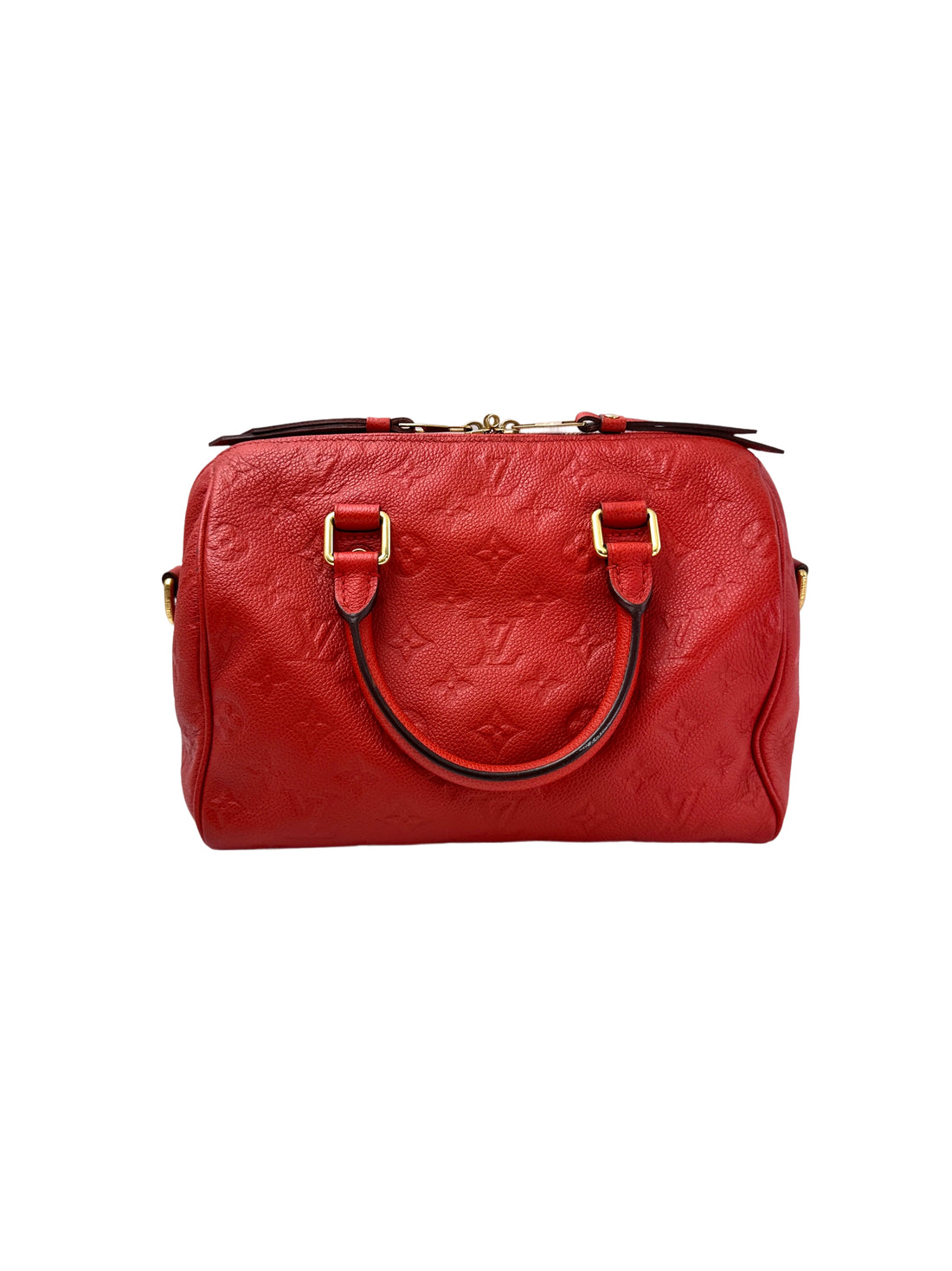 Louis Vuitton Speedy25 Red Monogram Empreinte Leather Handle Bag LV2729