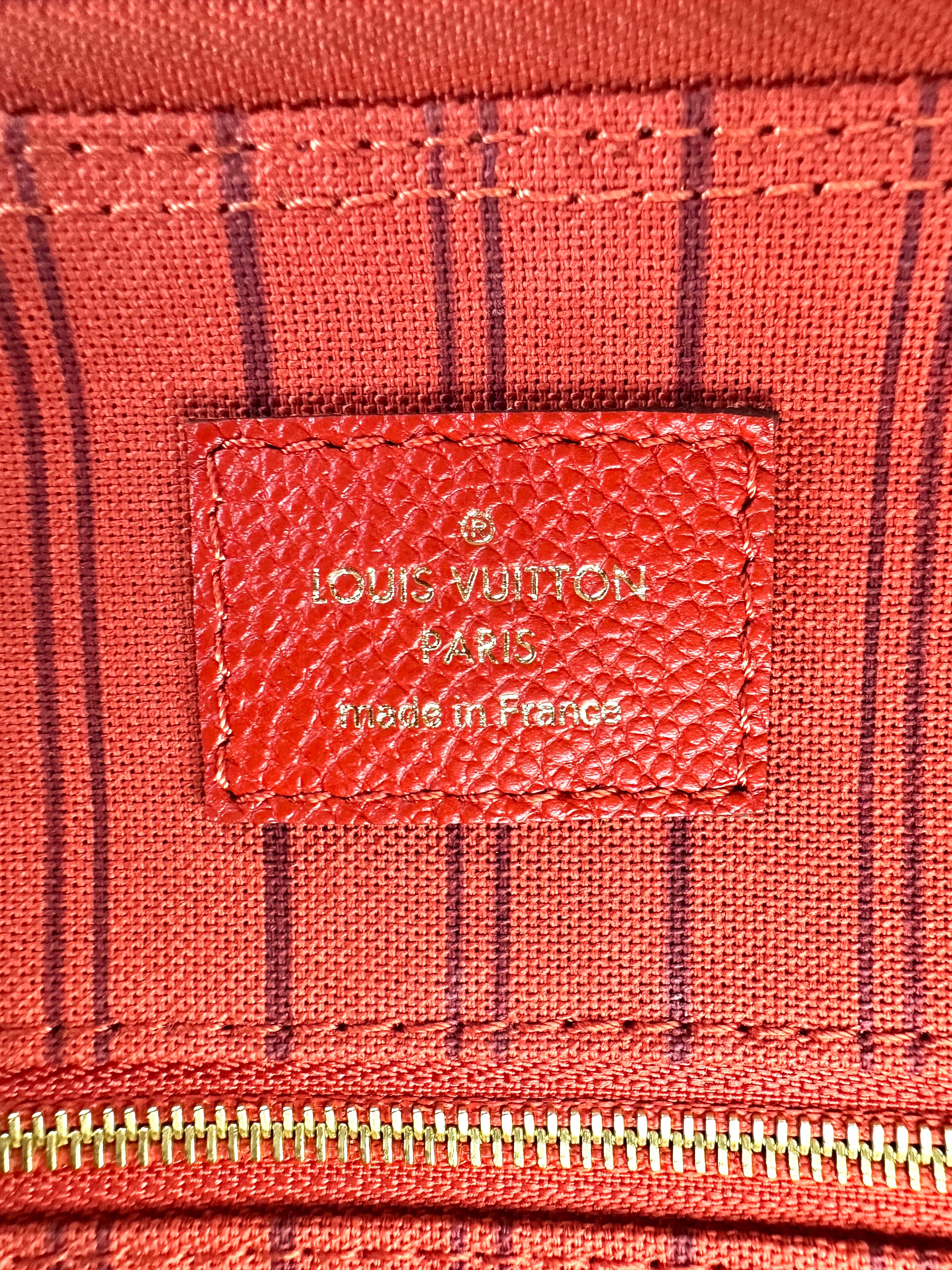 Louis Vuitton Speedy25 Red Monogram Empreinte Leather Handle Bag LV2729