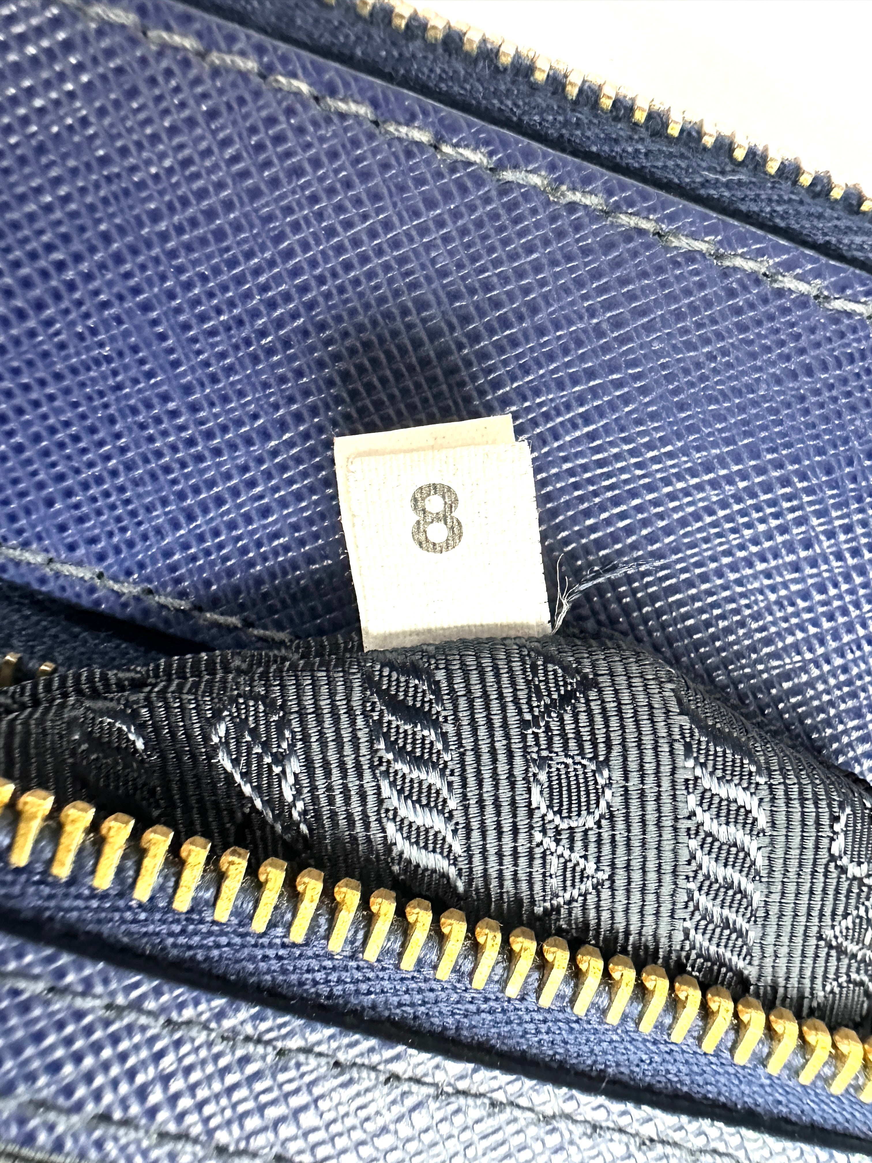 Prada Galleria Blue Saffiano Leather Handle Bag PR329