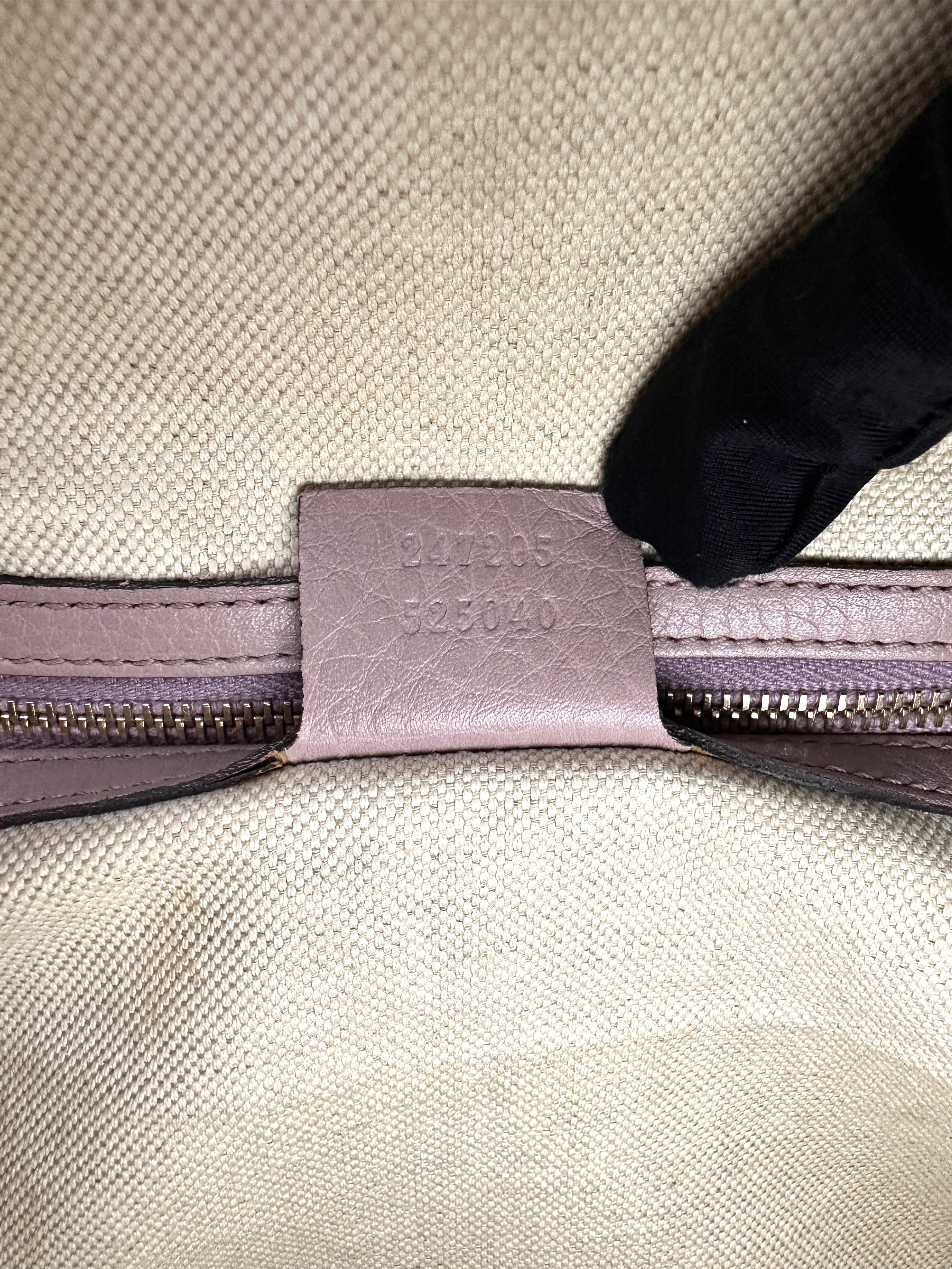 Gucci GG Canvas Boston Bag With Pink Stripe GG986