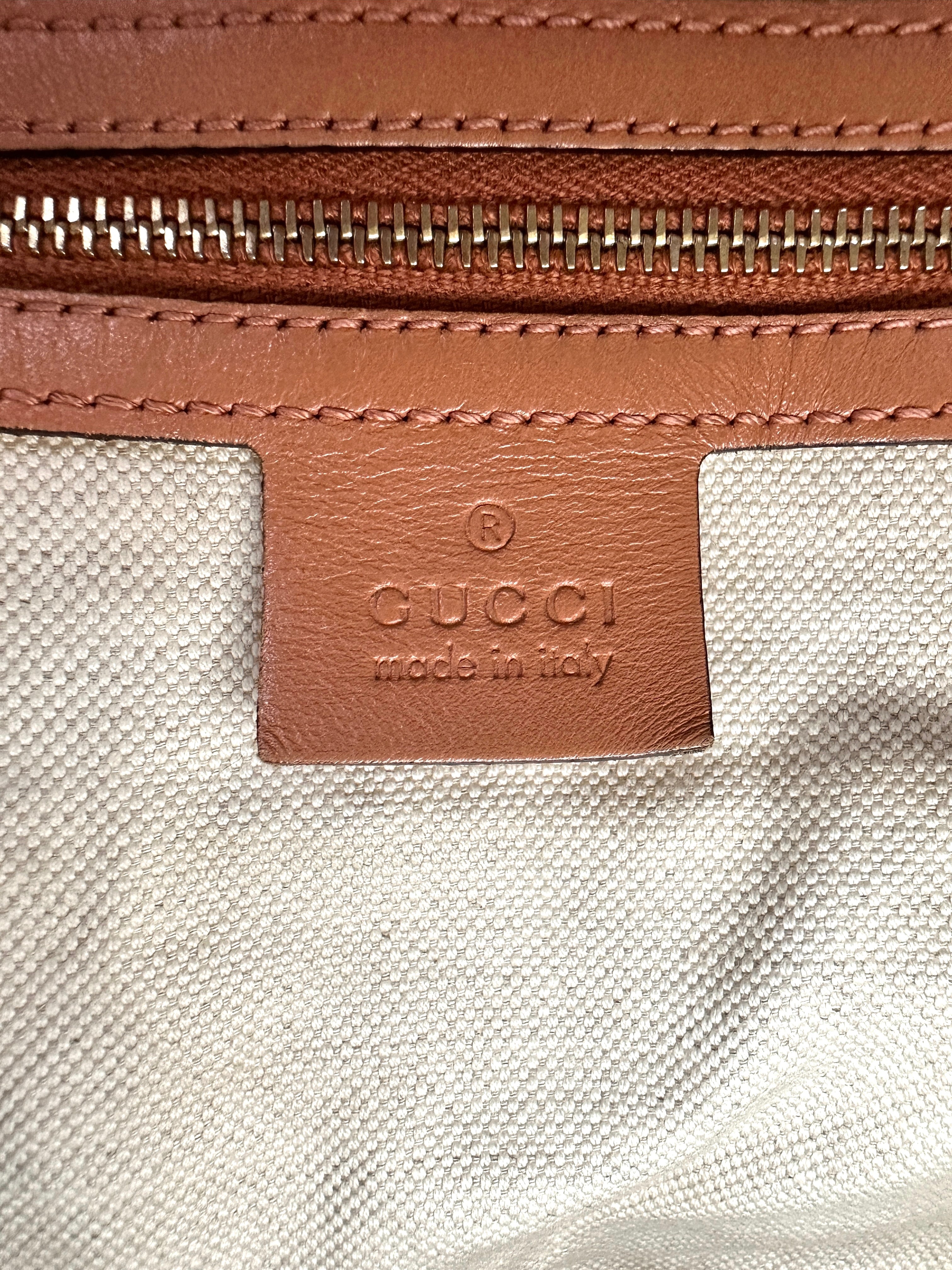 Gucci GG Canvas Boston Bag With Red Stripe GG987