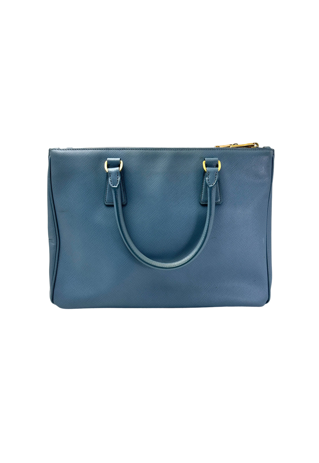 Prada Galleria Blue Saffiano Leather Handle Bag PR330