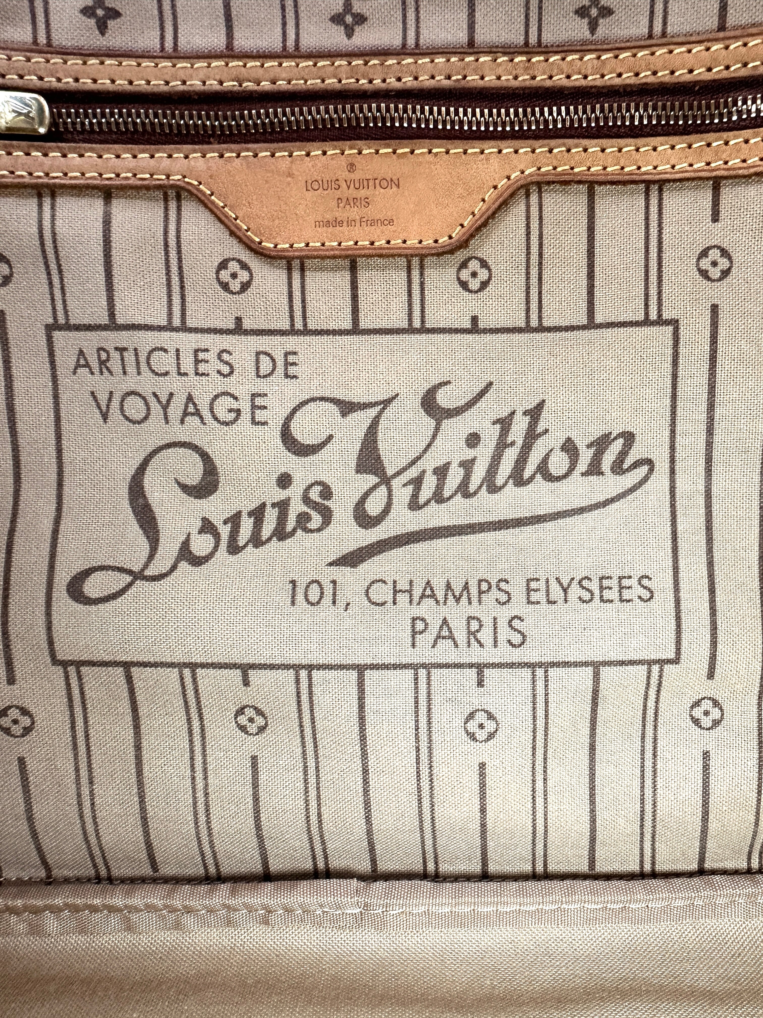 Louis Vuitton Neverfull Monogram Canvas Shoulder Bag LV2736
