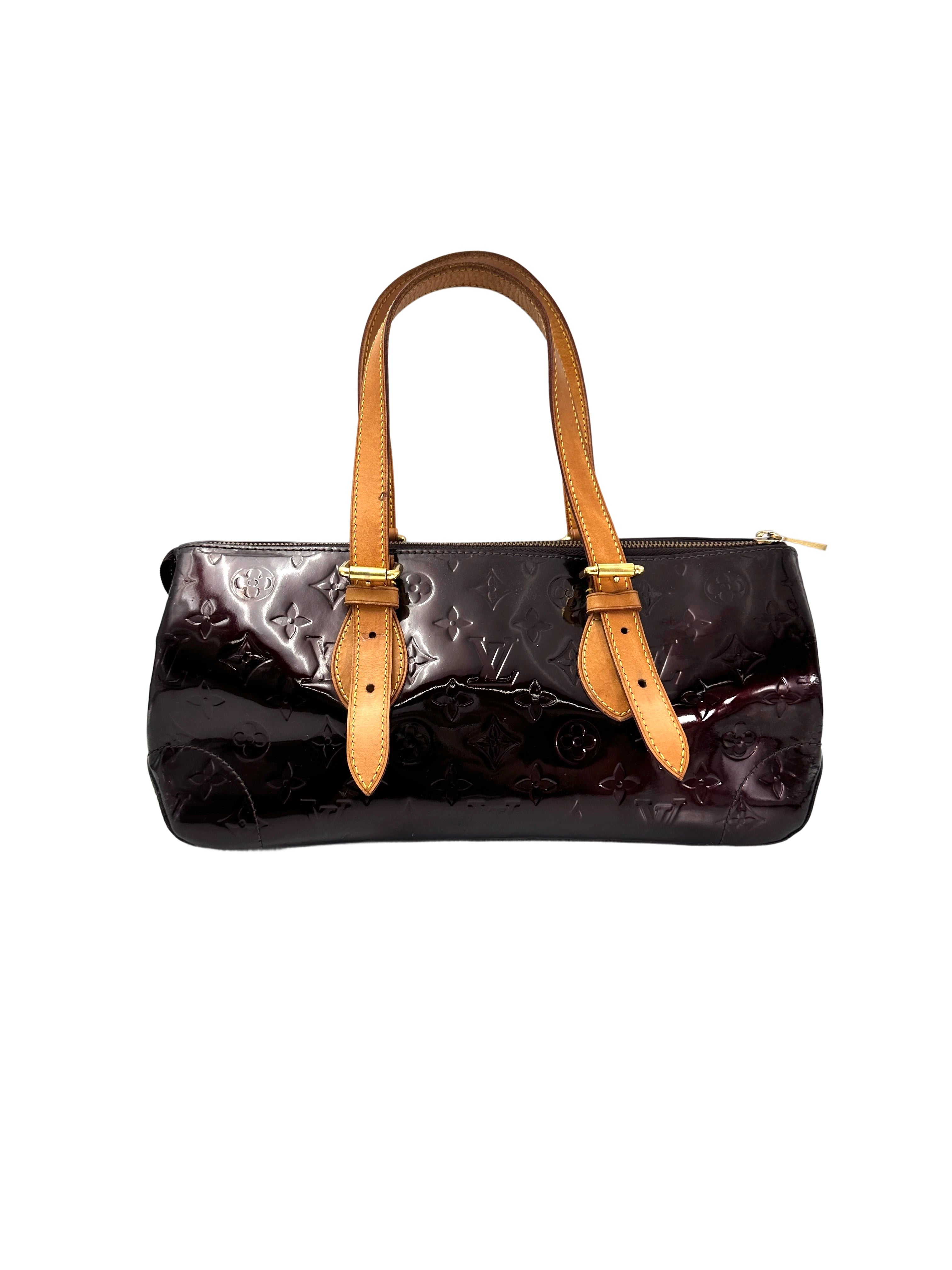 Louis Vuitton Rosewood Avenue Dark Red Monogram Vernis Handle Bag LV2735