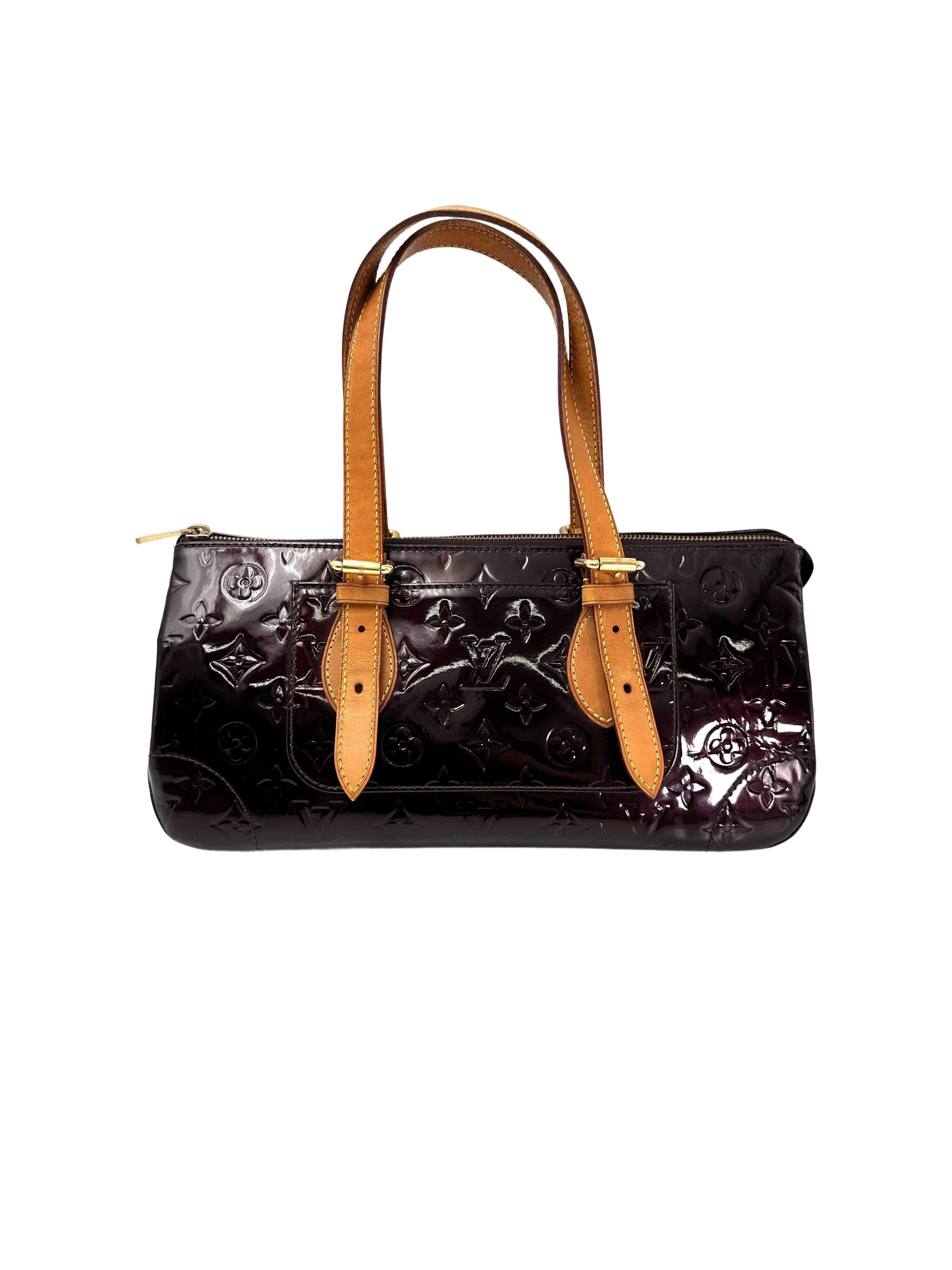 Louis Vuitton Rosewood Avenue Dark Red Monogram Vernis Handle Bag LV2735