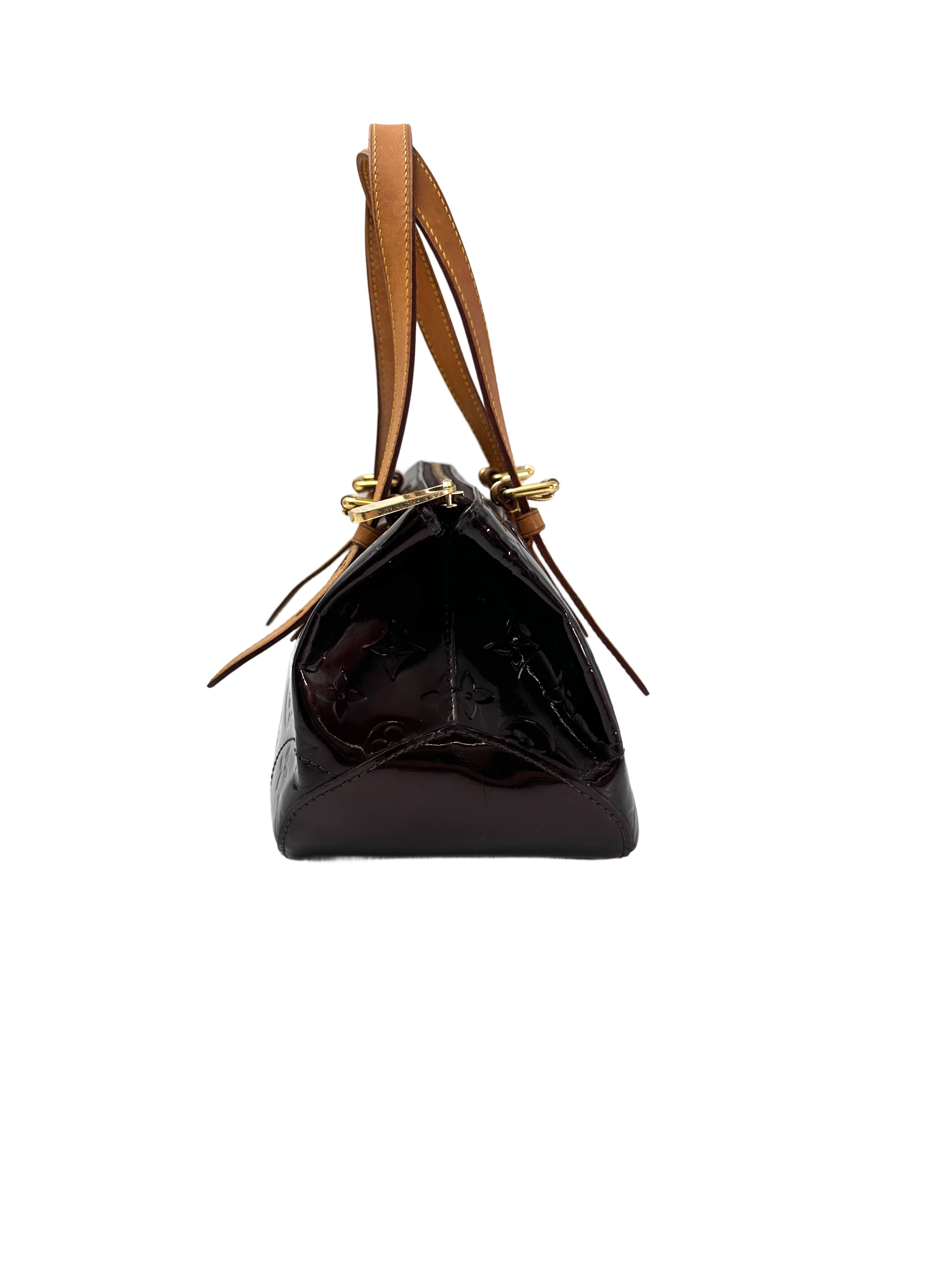 Louis Vuitton Rosewood Avenue Dark Red Monogram Vernis Handle Bag LV2735