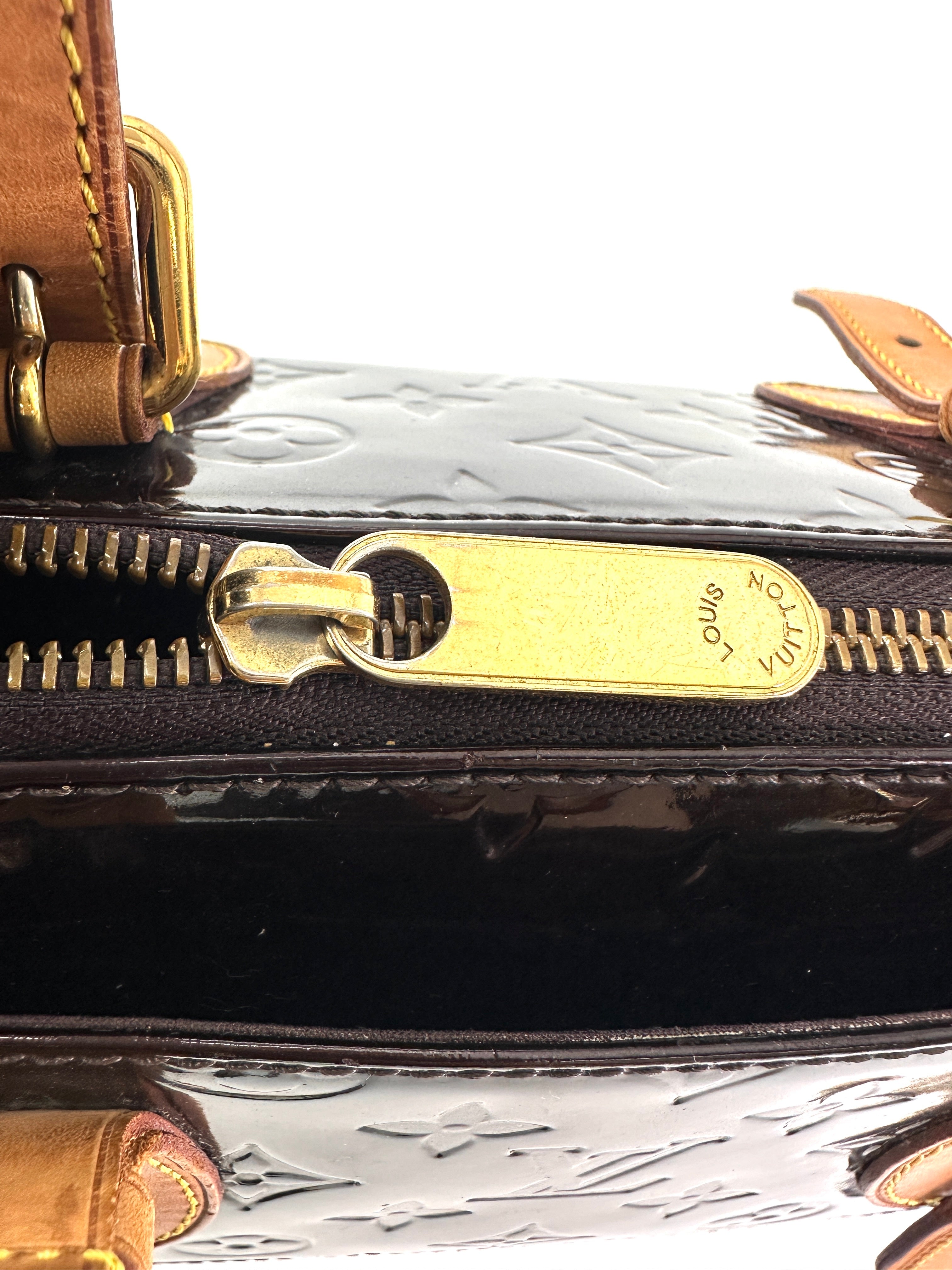 Louis Vuitton Rosewood Avenue Dark Red Monogram Vernis Handle Bag LV2735