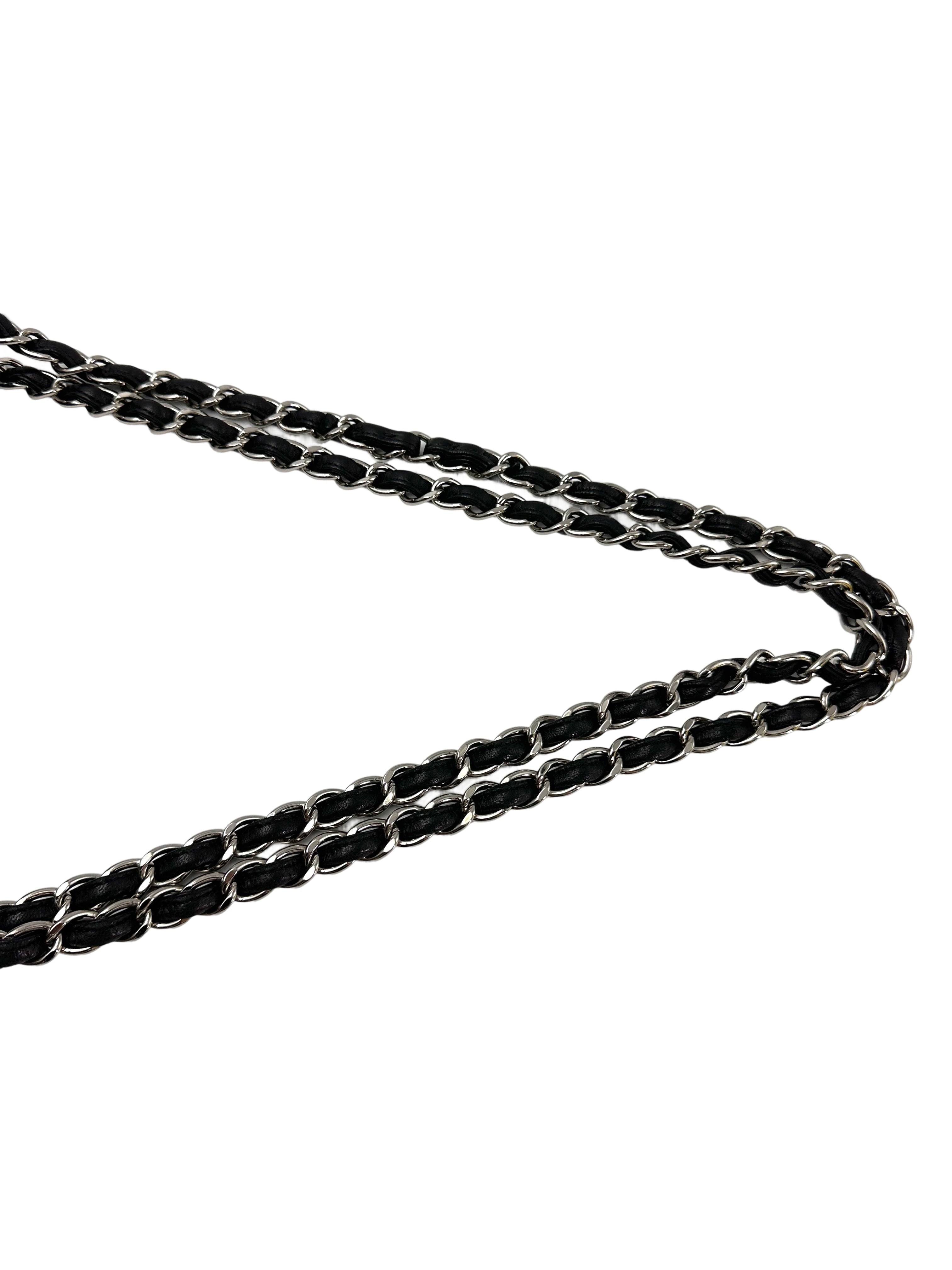Chanel Classic Flap Black Quilted Lambskin Jumbo Shoulder Bag With Silver Buckle(19***91) CC1956
