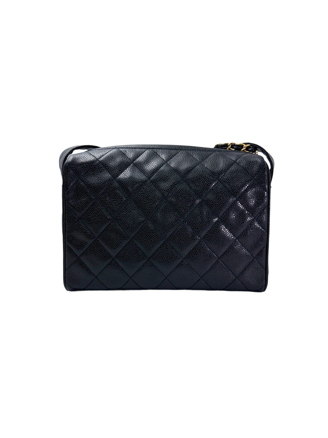Chanel Black Quilted Leather Camera Bag(42***10) IRIS220