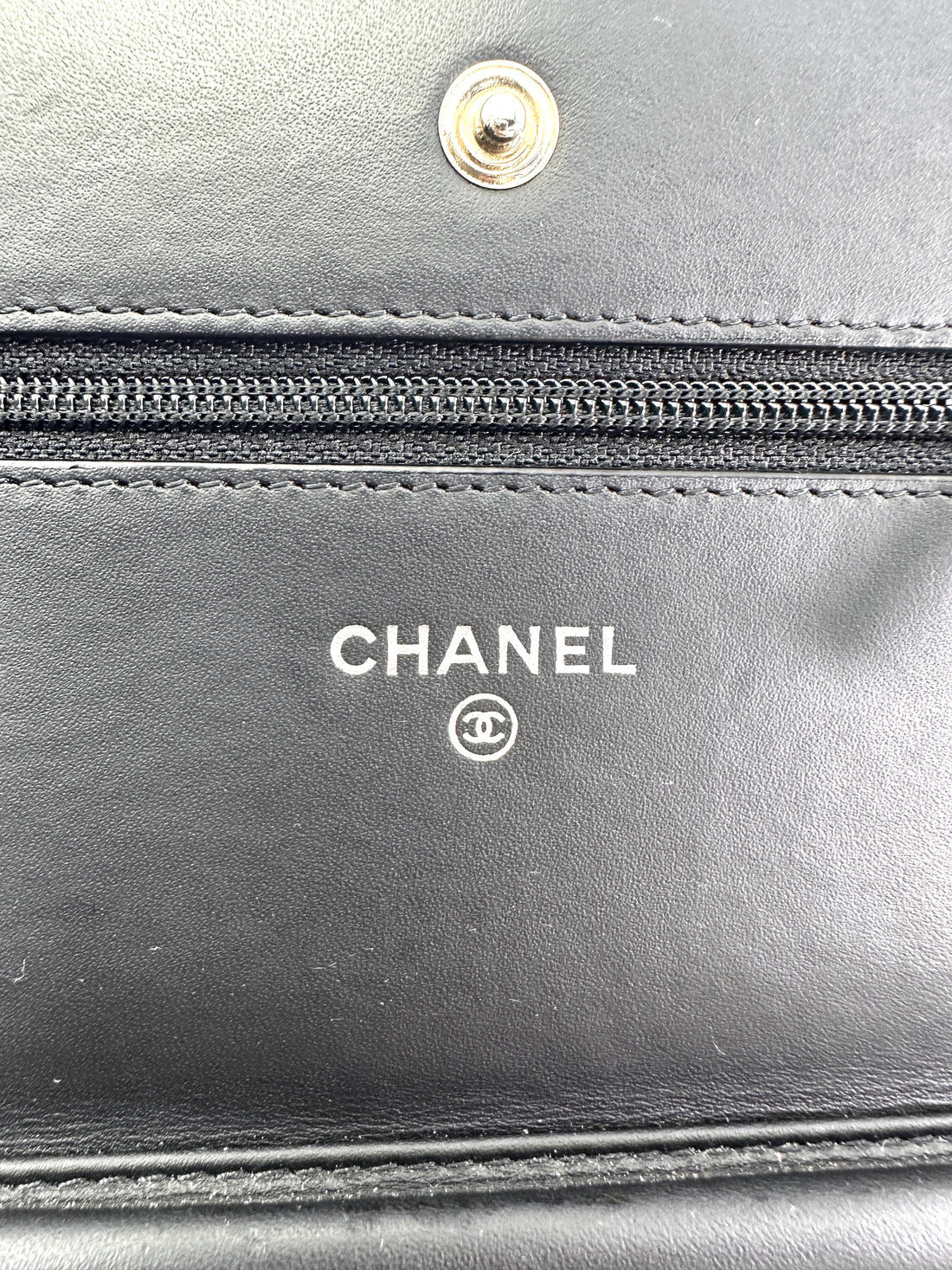 Chanel Black Quilted Patent Leather Wallet On Chain With Silver Buckle(20***91) CC1959