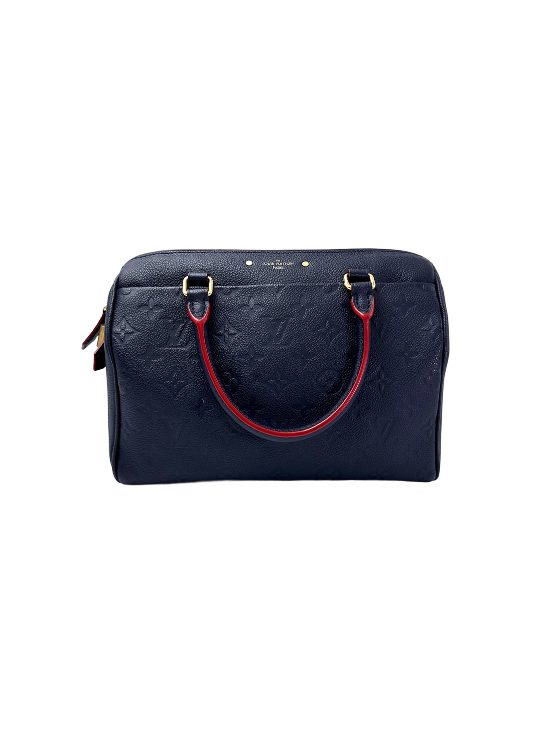 Louis Vuitton Speedy25 Navy Monogram Empreinte Leather Handle Bag LV2734