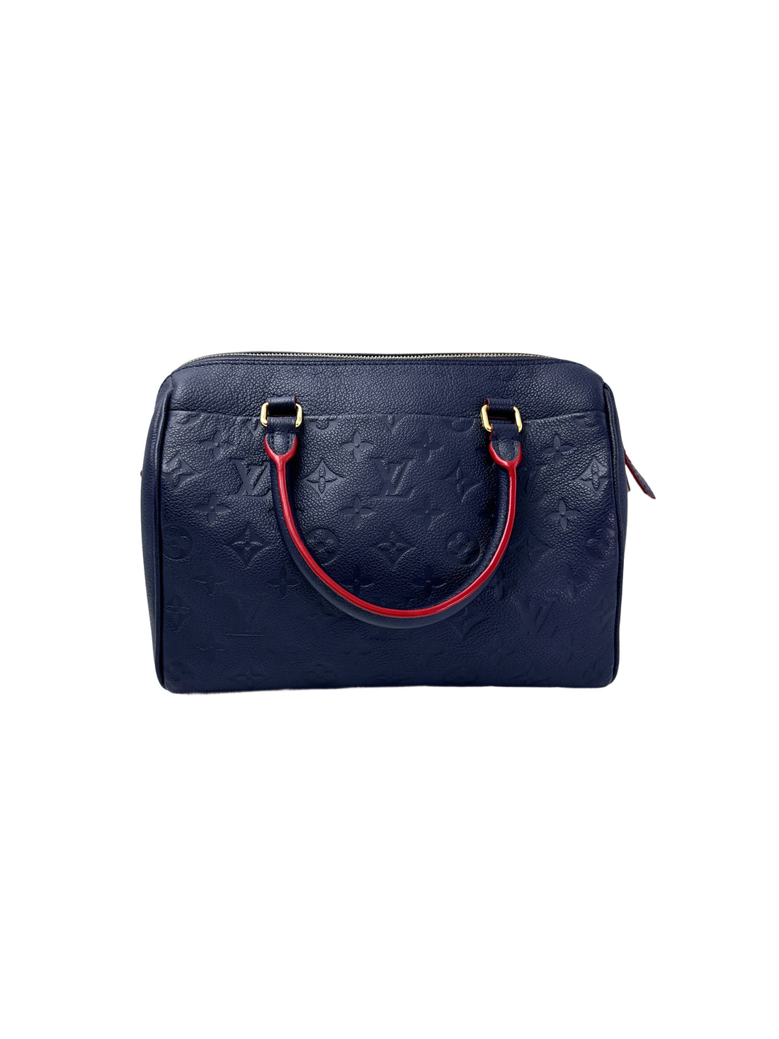 Louis Vuitton Speedy25 Navy Monogram Empreinte Leather Handle Bag LV2734