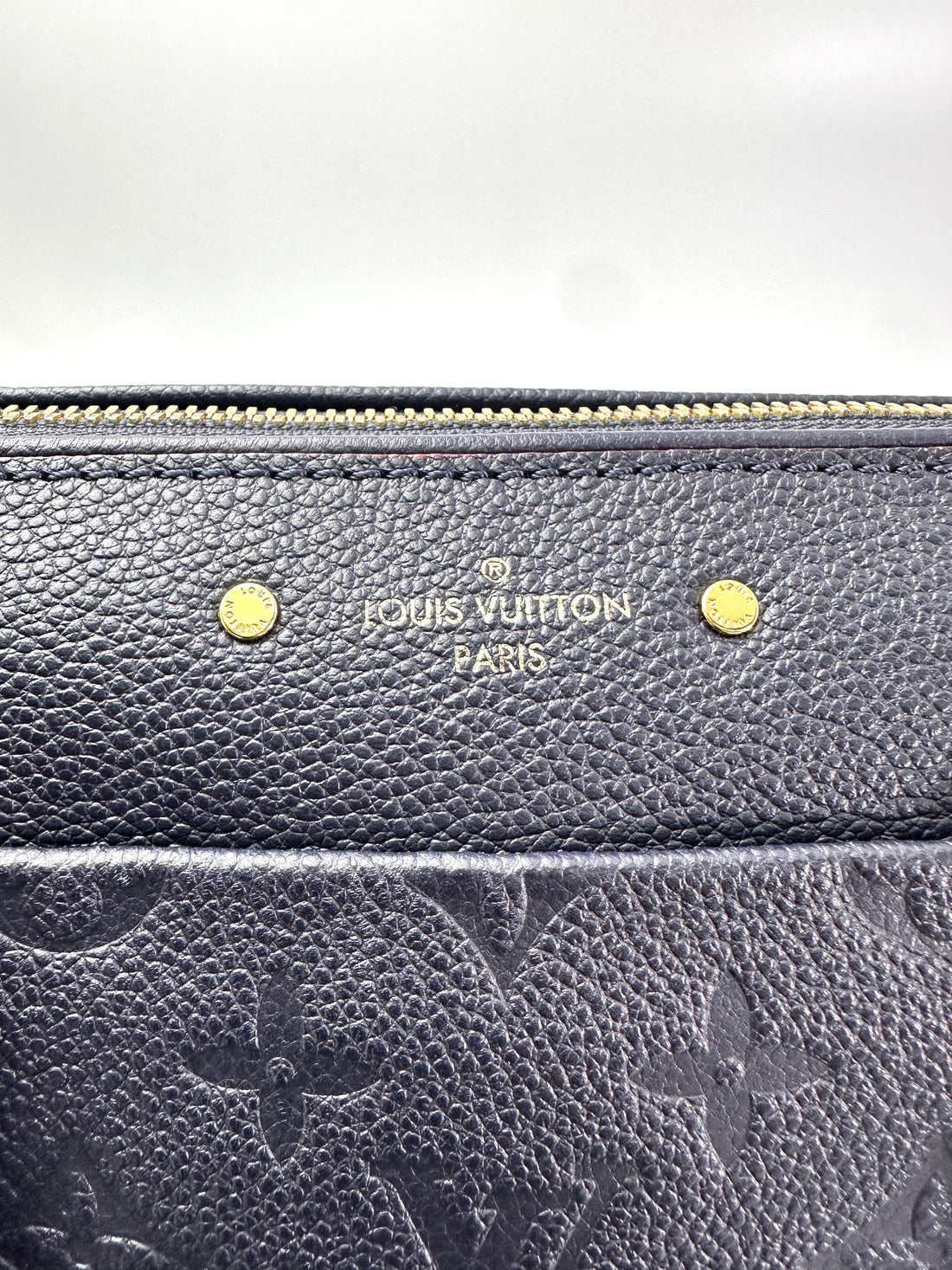 Louis Vuitton Speedy25 Navy Monogram Empreinte Leather Handle Bag LV2734
