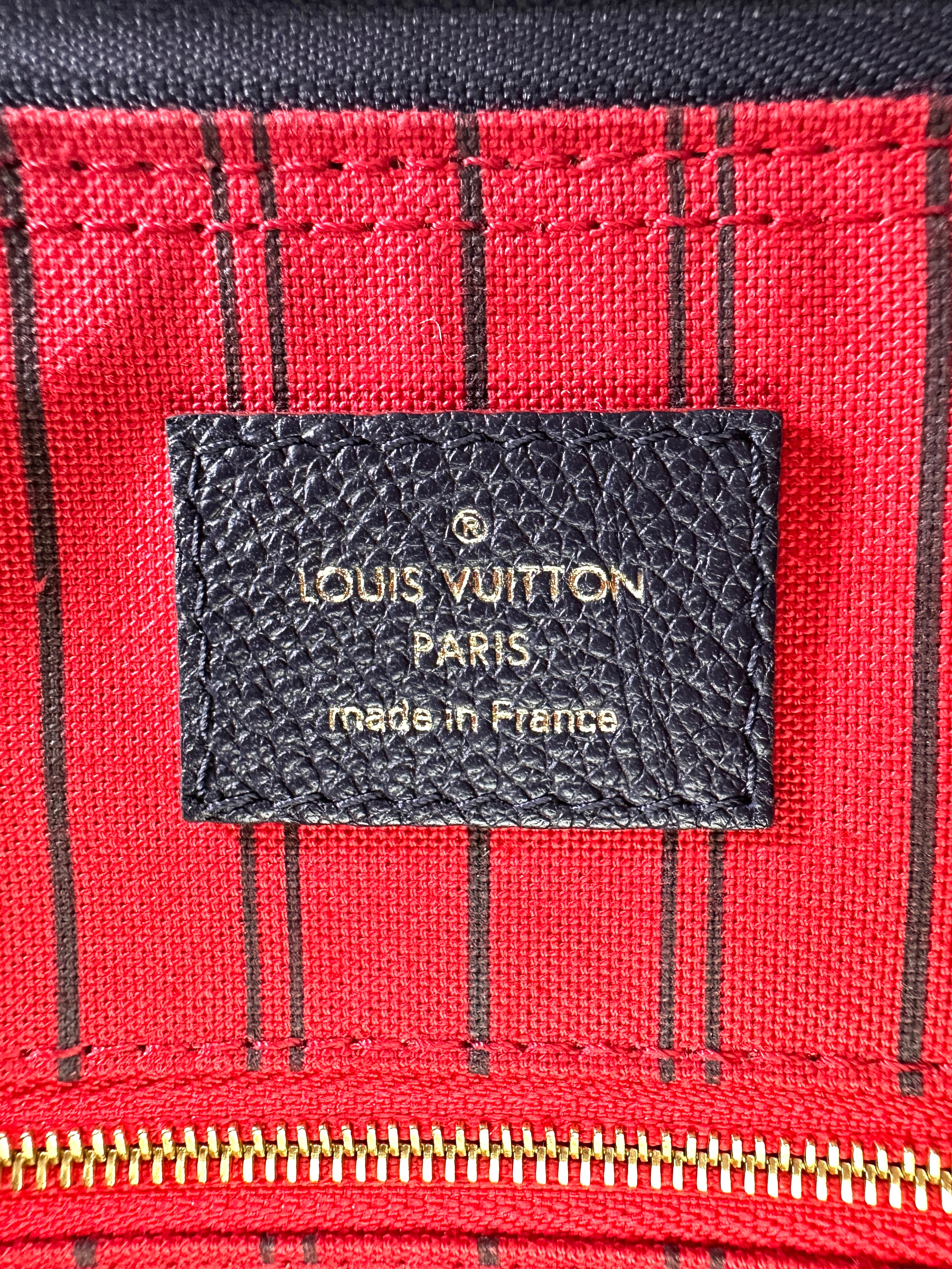 Louis Vuitton Speedy25 Navy Monogram Empreinte Leather Handle Bag LV2734