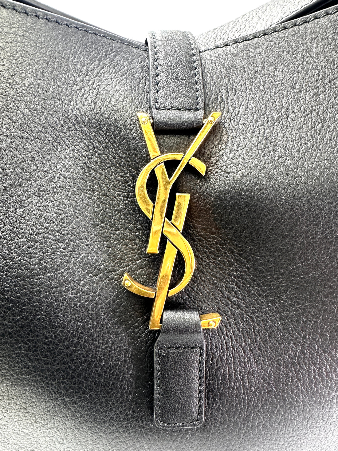 Saint Laurent Black Leather Hobo Bag SLC