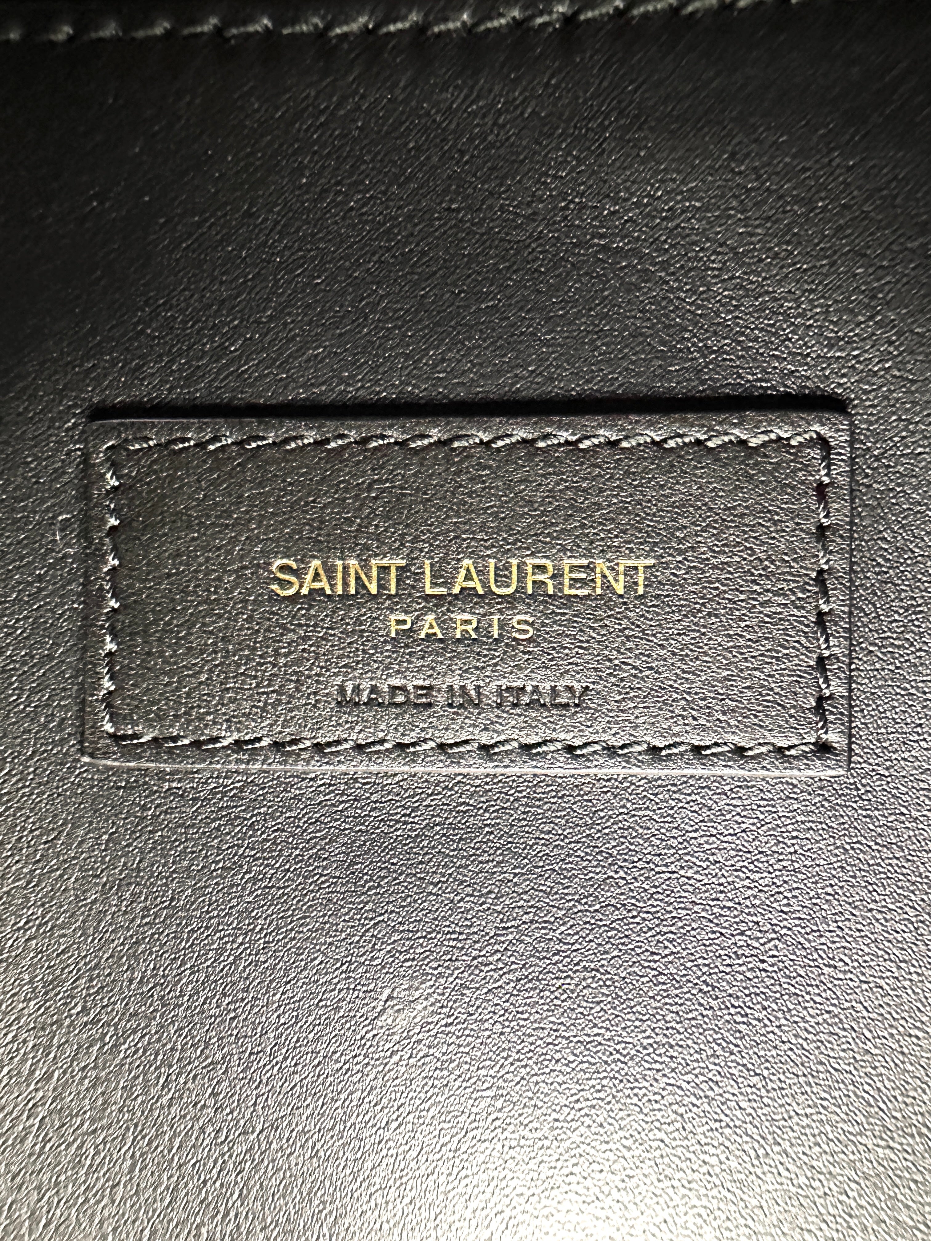 Saint Laurent Black Leather Hobo Bag SLC