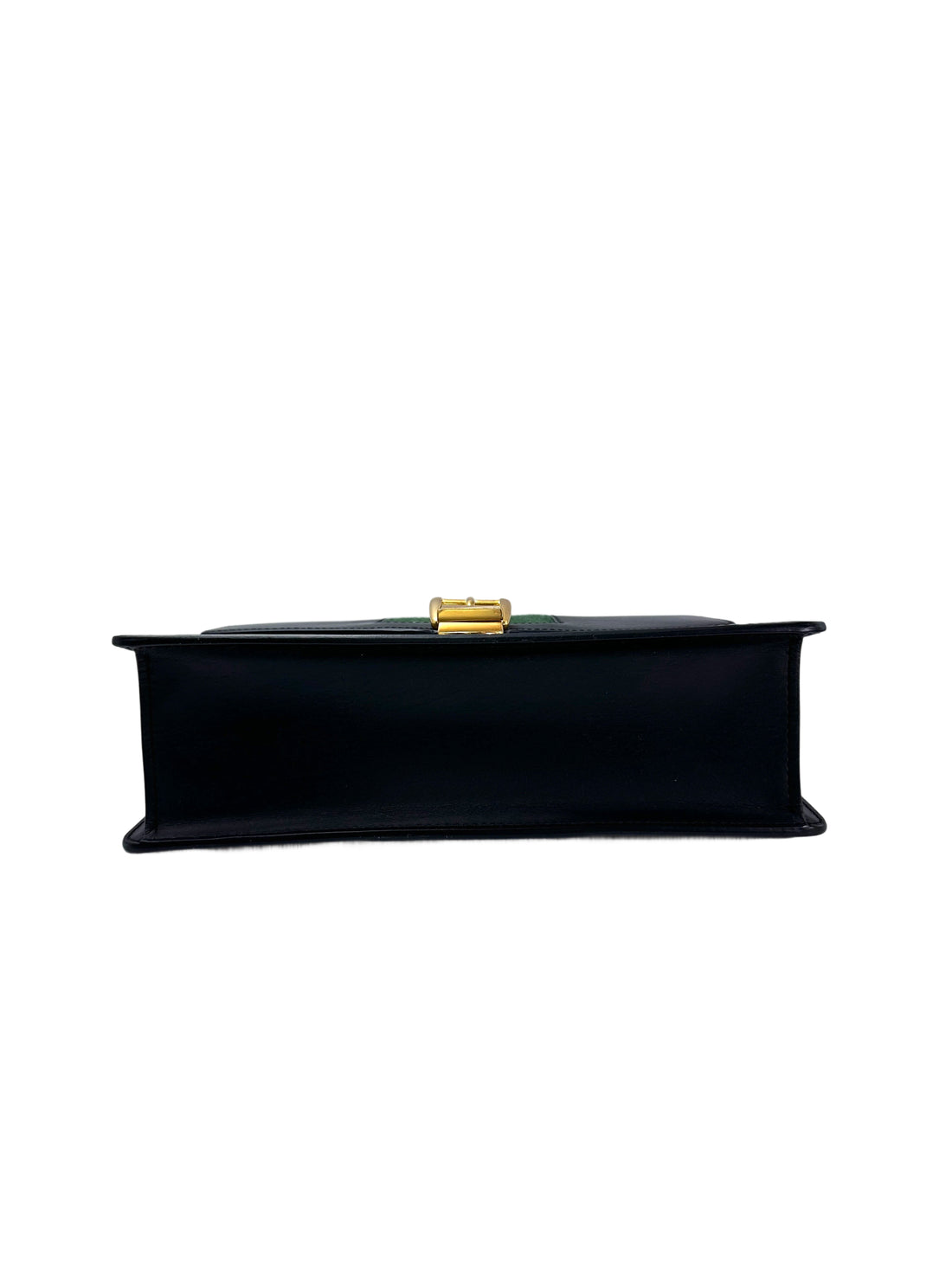 Gucci Sylvie Black Leather Medium Size Shoulder Bag GG1167