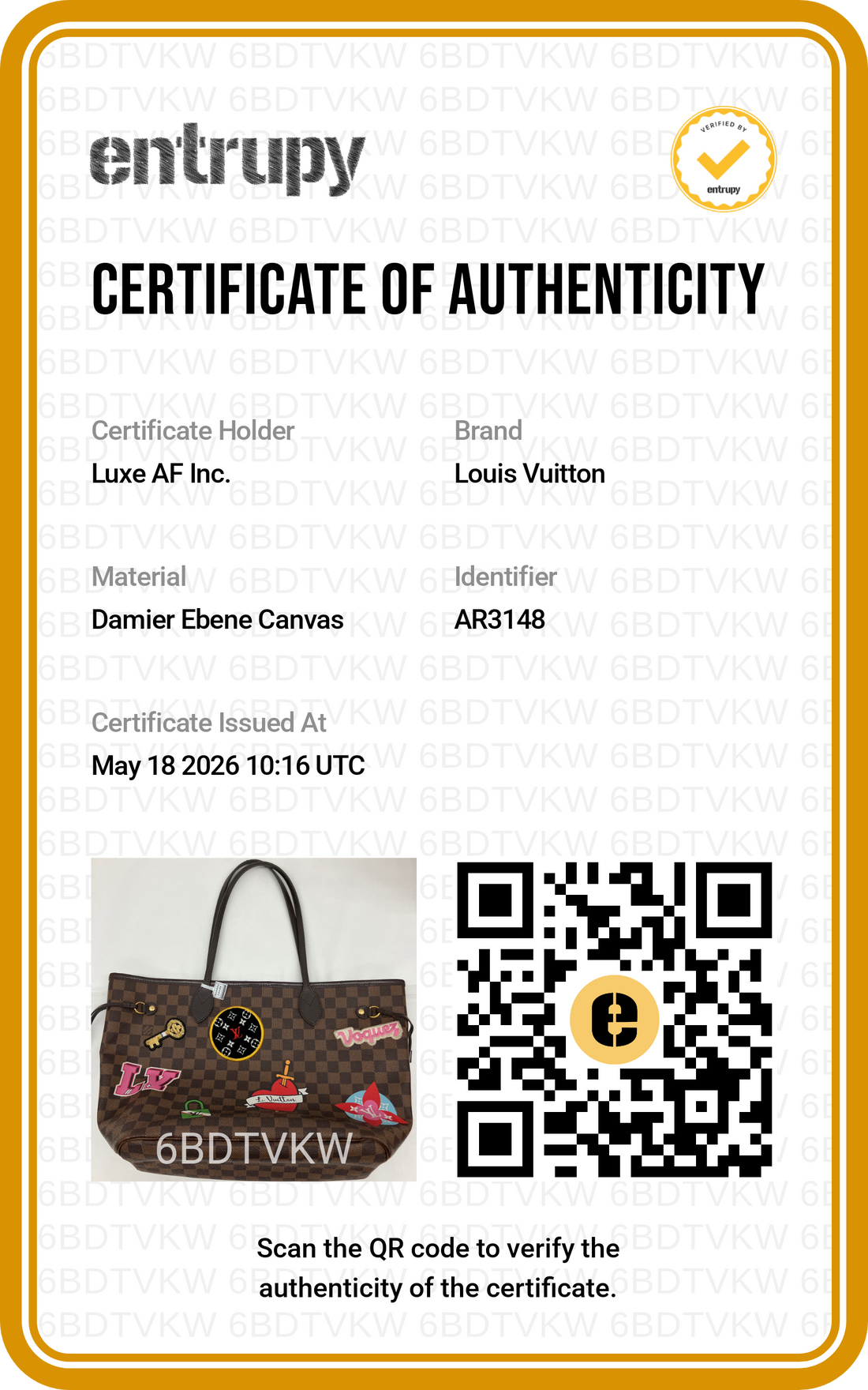 Louis Vuitton Neverfull MM LV Stories Damier Ebene Handle Bag LV2828