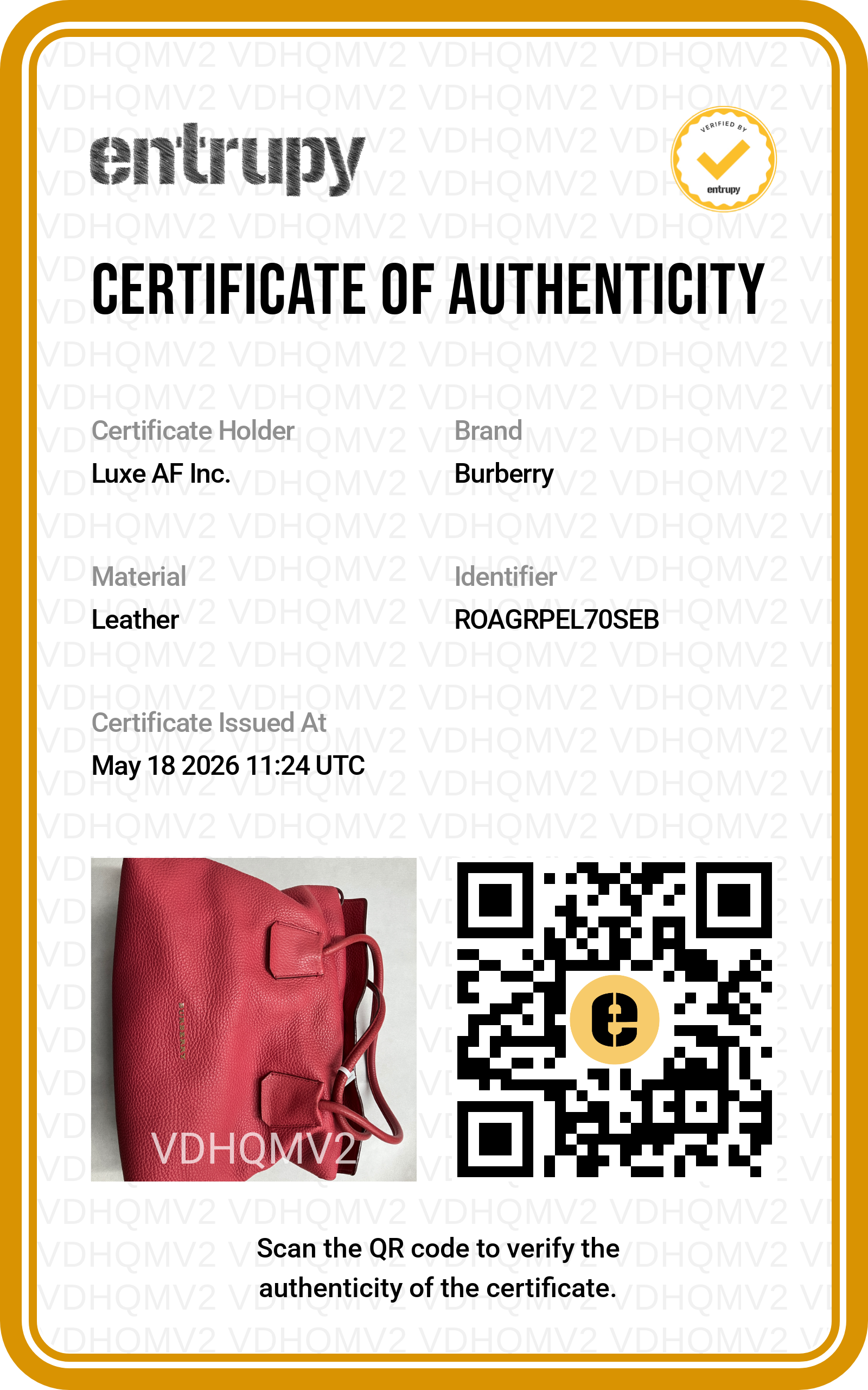 Burberry Baynard Red Leather Handle Bag BR53