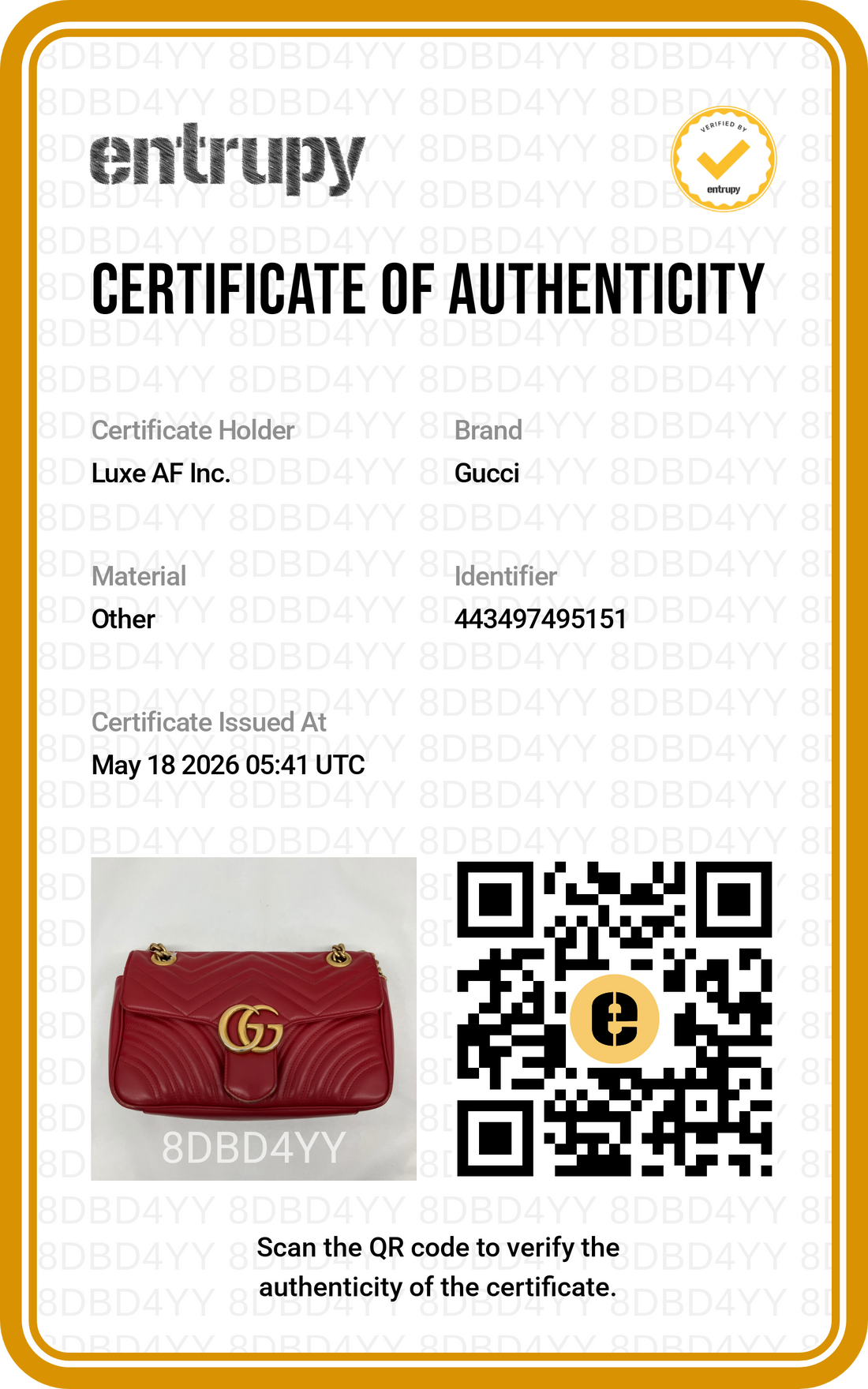 Gucci GG Marmont Red Matelasse Leather Shoulder Bag GG1103