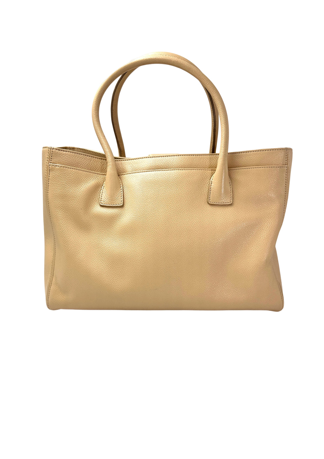Chanel Cerf Executive Beige Leather Handle Bag(13***25) IRIS221