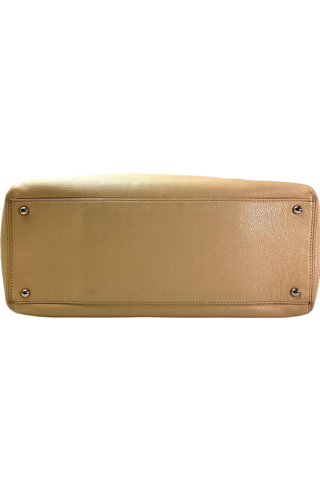 Chanel Cerf Executive Beige Leather Handle Bag(13***25) IRIS221