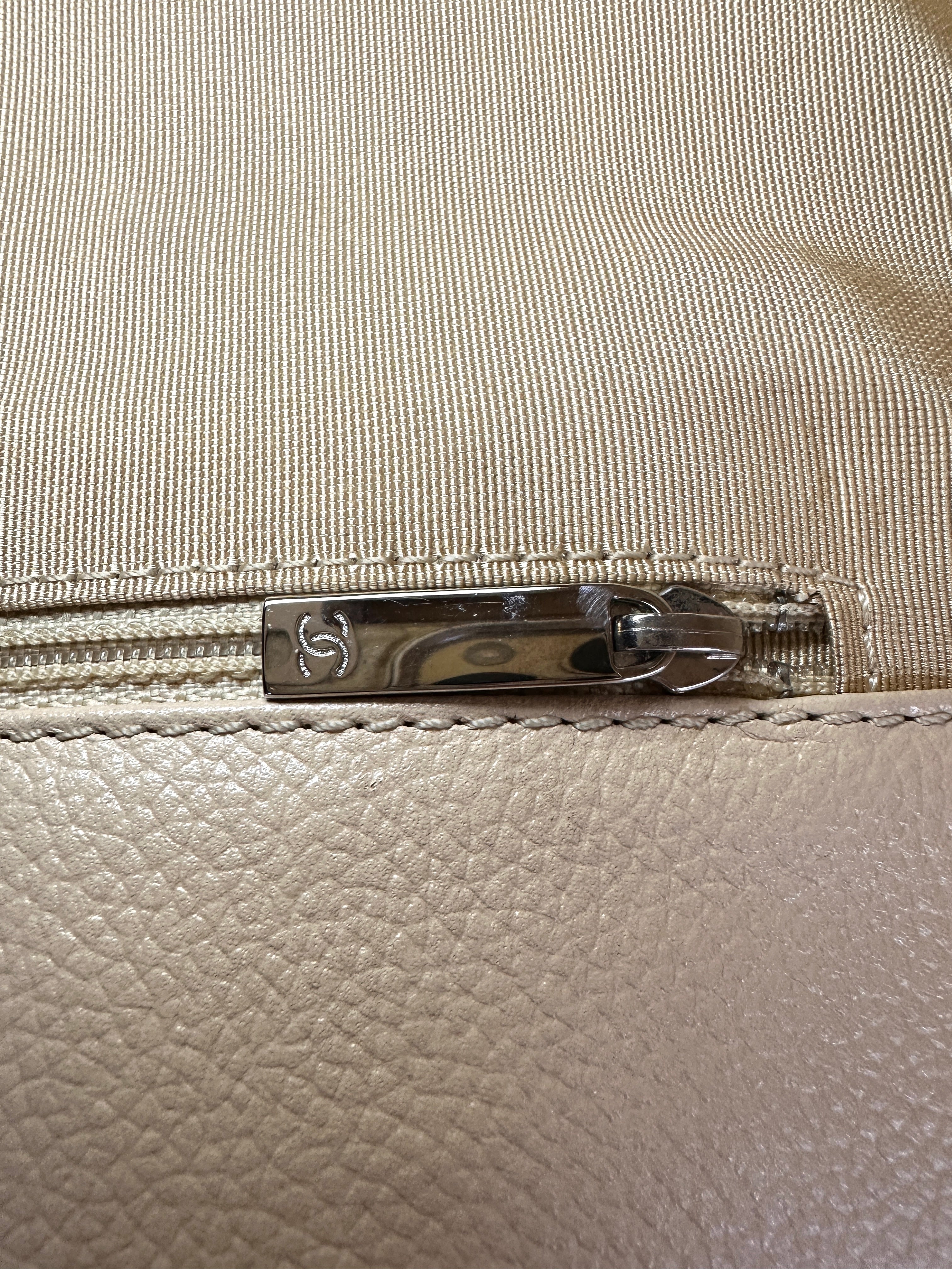 Chanel Cerf Executive Beige Leather Handle Bag(13***25) IRIS221