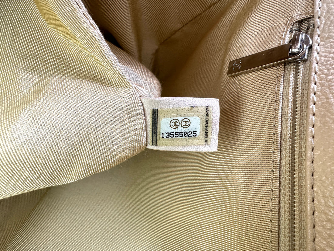 Chanel Cerf Executive Beige Leather Handle Bag(13***25) IRIS221
