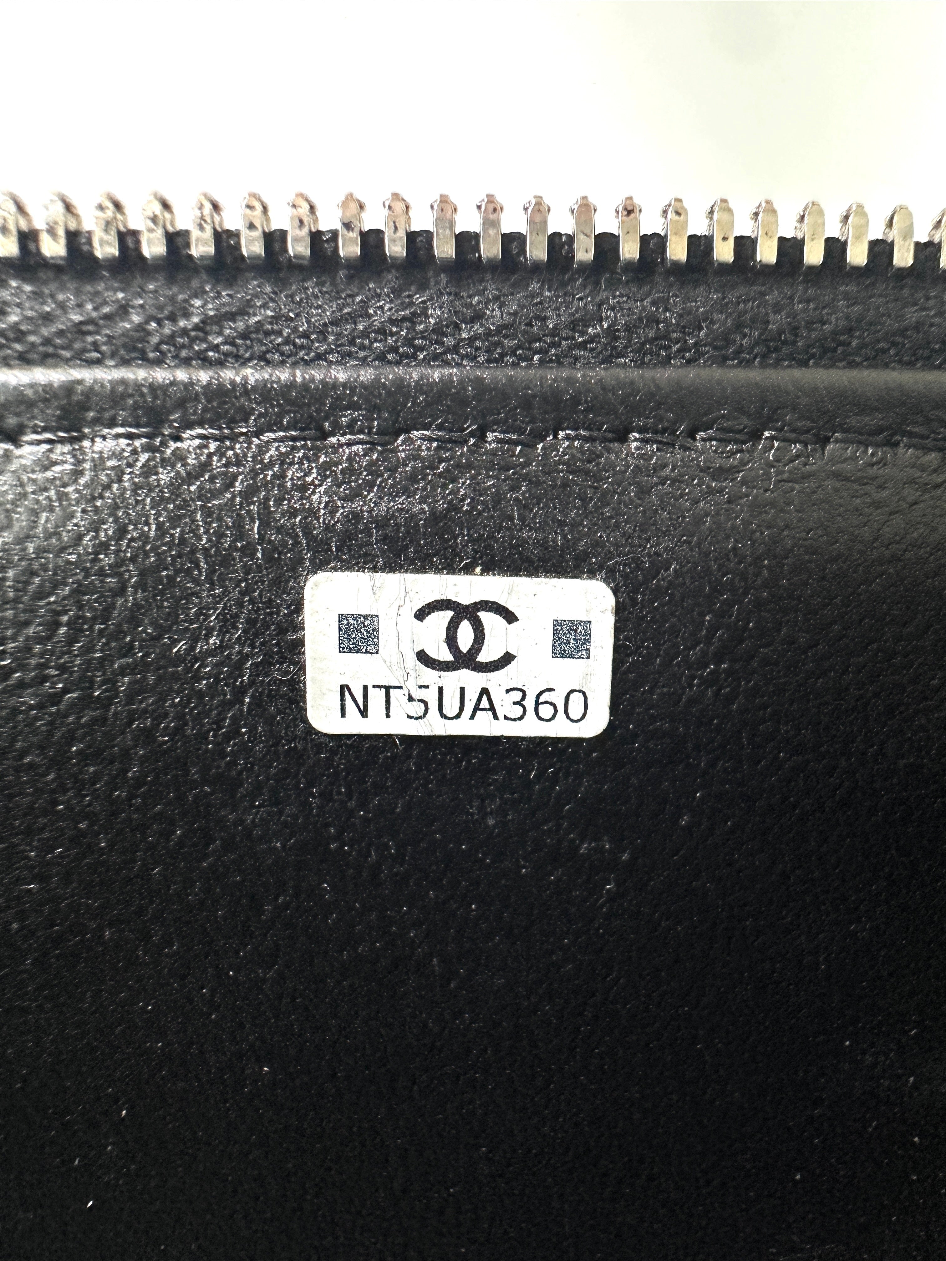Chanel Black Quilted Lambskin Vanity Case With Silver Buckle(NT***60) CC1965